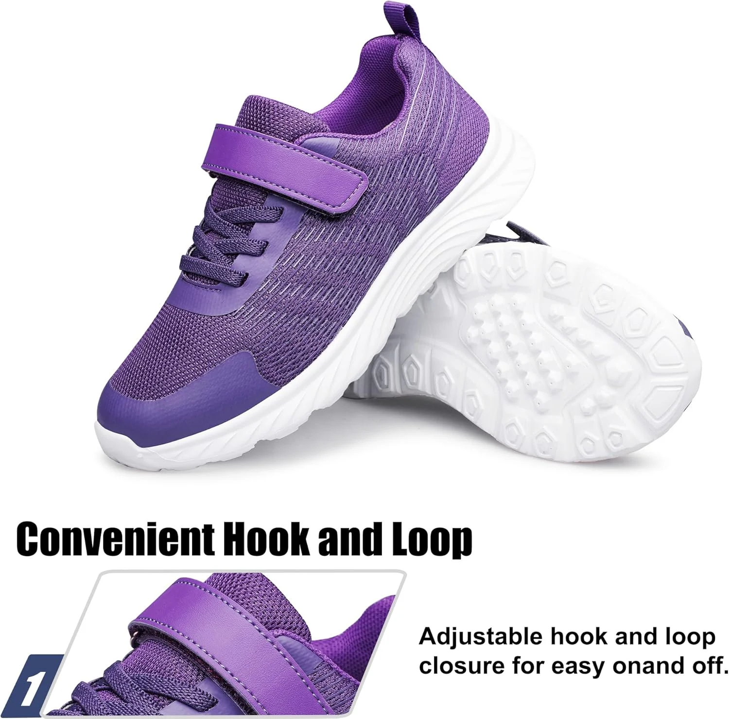 کفش‌های کتانی پسرانه دخترانه Raoendis، کفش‌های سبک وزن تنفسی ورزشی دویدن تنیس تناسب اندام برای کودکان نوپا/کودکان کوچک/کودکان بزرگسال