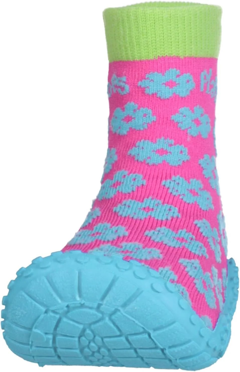 جوراب آبی Playshoes با محافظت UV طرح گل، مناسب کودکان