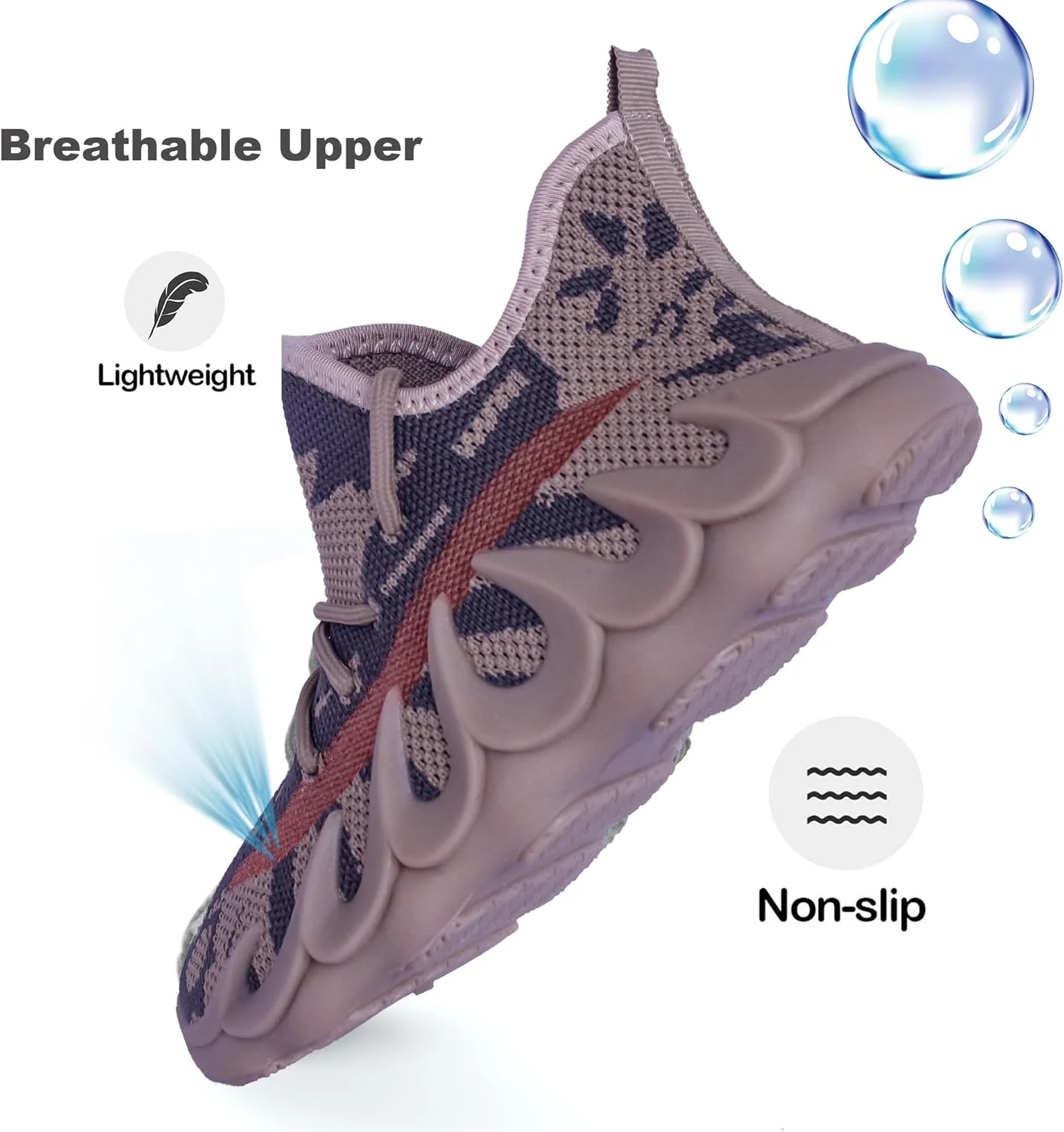 کفش‌های دویدن فضای باز بچگانه پاریسکس، کفش‌های ورزشی سبک وزن توری ضد لغزش پسرانه، کفش‌های تنیس ورزشی دخترانه