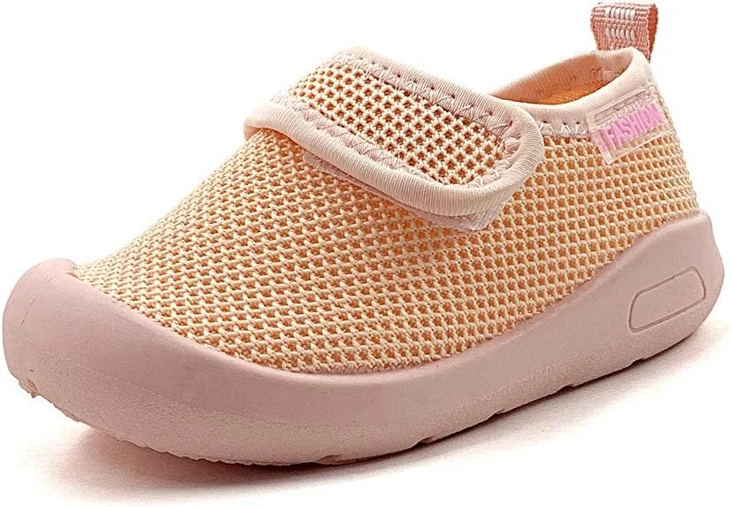 کفش‌های کتانی نوزادی پسرانه دخترانه توری تنفسی کفش‌های آبی کودکانه سبک وزن ضد لغزش ساحلی استخر شنا