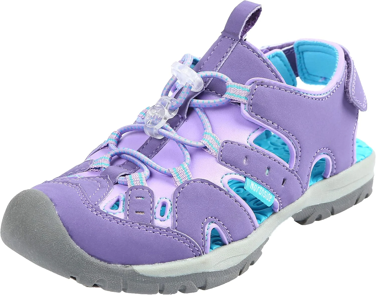 صندل ورزشی کودکانه نورث ساید مدل Burke SE; سایز کودکانه: 2 M US - بنفش/آبی; به همراه کیف ضد آب خشک و خیس