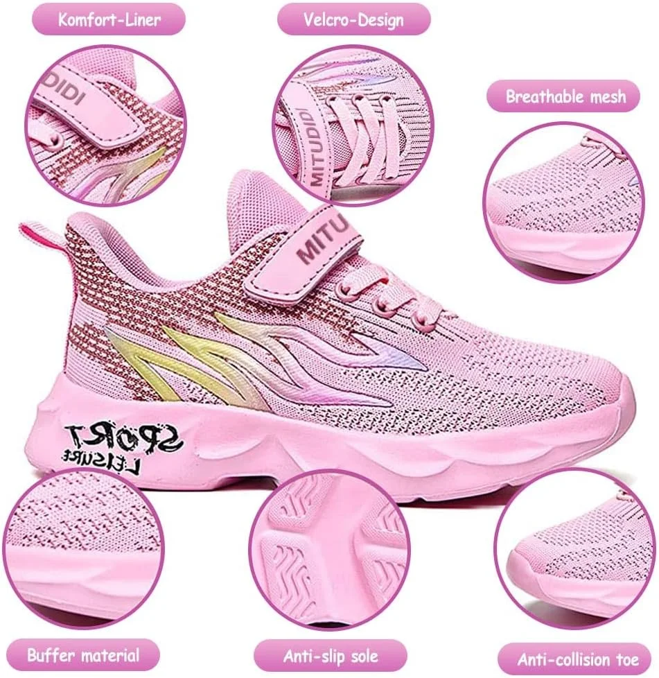 کفش ورزشی بچگانه PHMNZIP، مناسب دختران و پسران، کفش دویدن، کفش کتانی مد روز، کفش ورزشی غیررسمی، کفش پیاده روی سبک وزن، ژیمناستیک برای کودکان یونیسکس، مشکی، آبی، صورتی کفش ورزشی بچگانه PHMNZIP، مناسب دختران و پسران، کفش دویدن، کفش کتانی مد روز، کفش ورزشی غیررسمی، کفش پیاده روی سبک وزن، ژیمناستیک برای کودکان یونیسکس، مشکی، آبی، صورتی