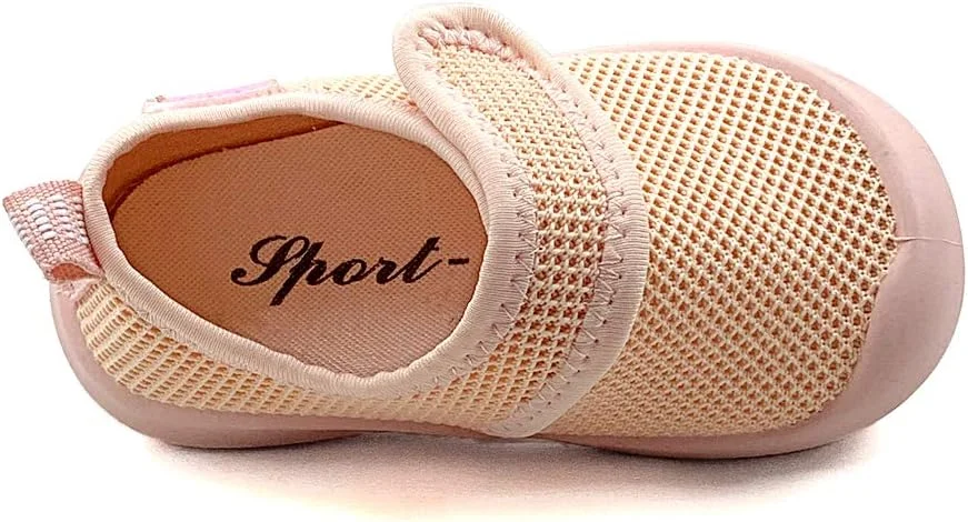 کفش‌های کتانی نوزادی پسرانه دخترانه توری تنفسی کفش‌های آبی کودکانه سبک وزن ضد لغزش ساحلی استخر شنا