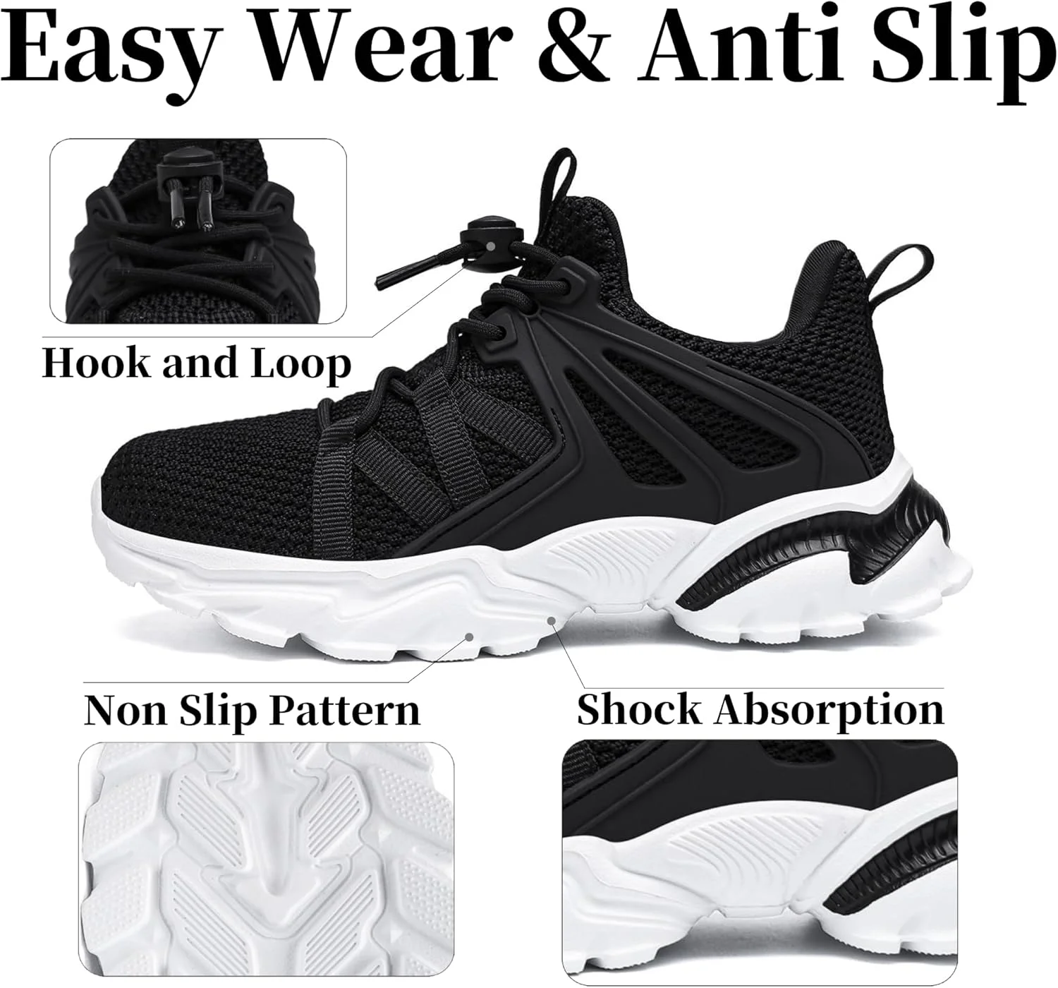 کفش ورزشی نیهایویا پسرانه دخترانه، کفش تنیس بچگانه، کفش پیاده روی و دویدن توری سبک و تنفسی برای کودکان نوپا/کودکان کوچک/کودکان بزرگ کفش ورزشی نیهایویا پسرانه دخترانه، کفش تنیس بچگانه، کفش پیاده روی و دویدن توری سبک و تنفسی برای کودکان نوپا/کودکان کوچک/کودکان بزرگ