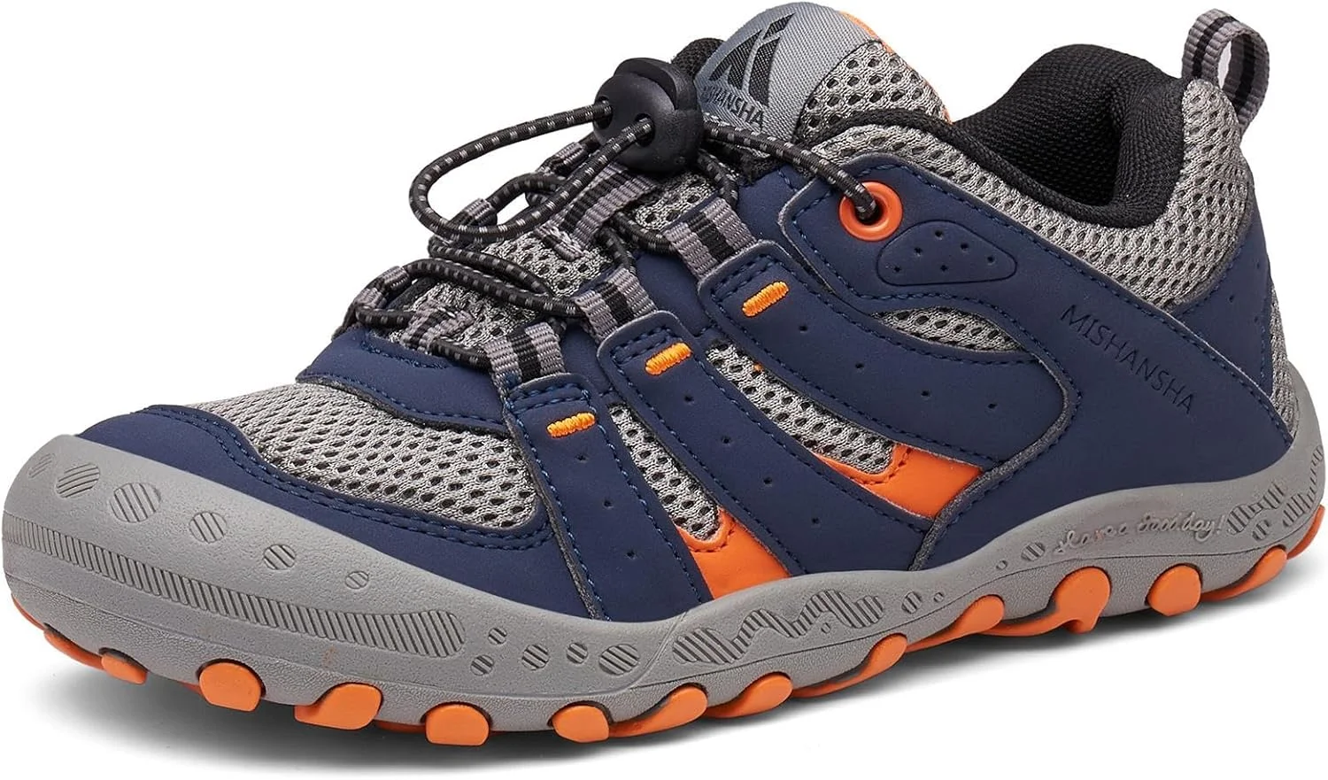 کفش ورزشی بچگانه میشانشا، پسرانه دخترانه ساق کوتاه تنفسی، مناسب پیاده روی و کوهنوردی، کفش ورزشی دویدن در فضای باز، سایز 12 خاکستری