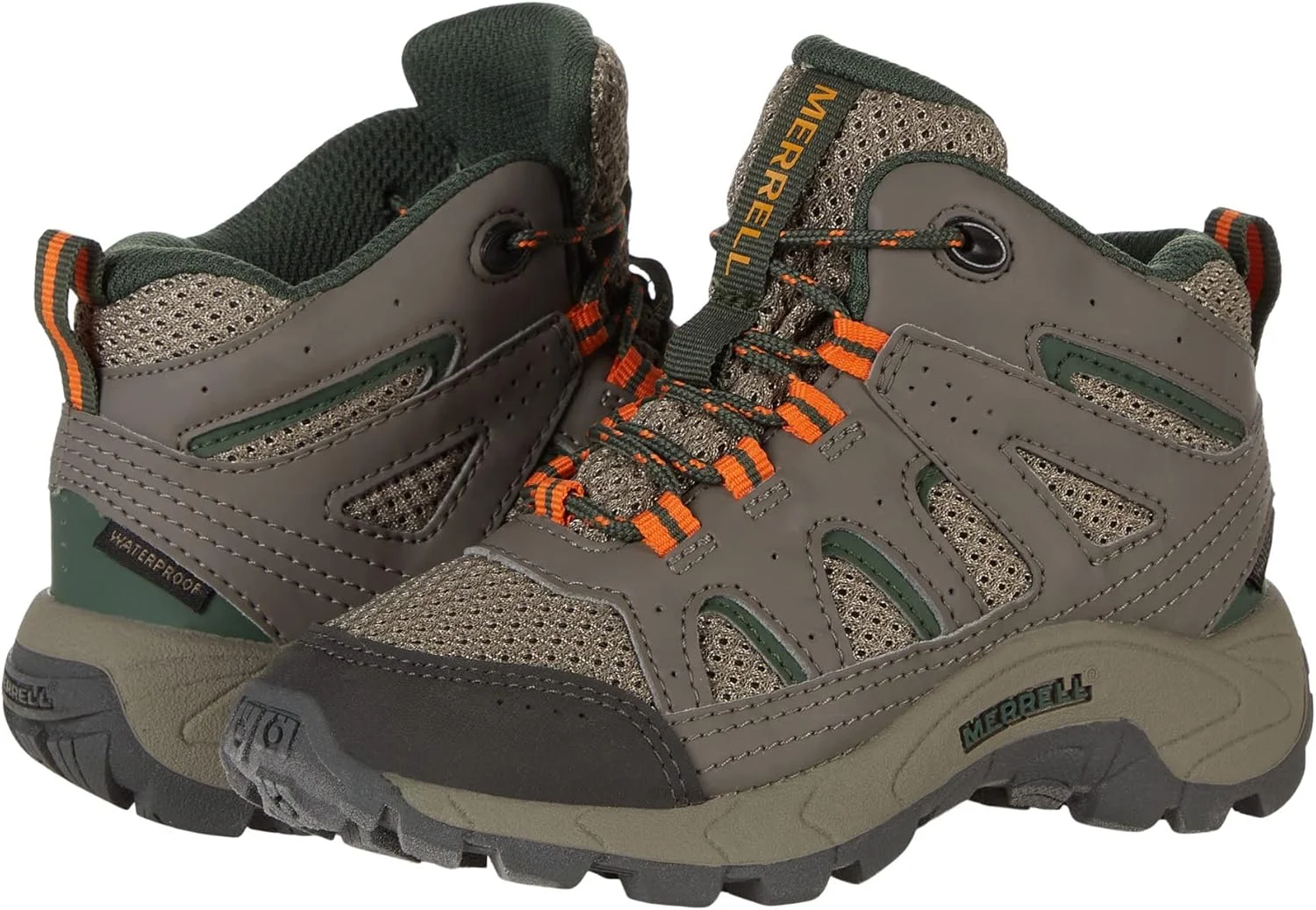 کفش پیاده روی دخترانه ضدآب Merrell Oakcreek Mid Lace Wtrpf
