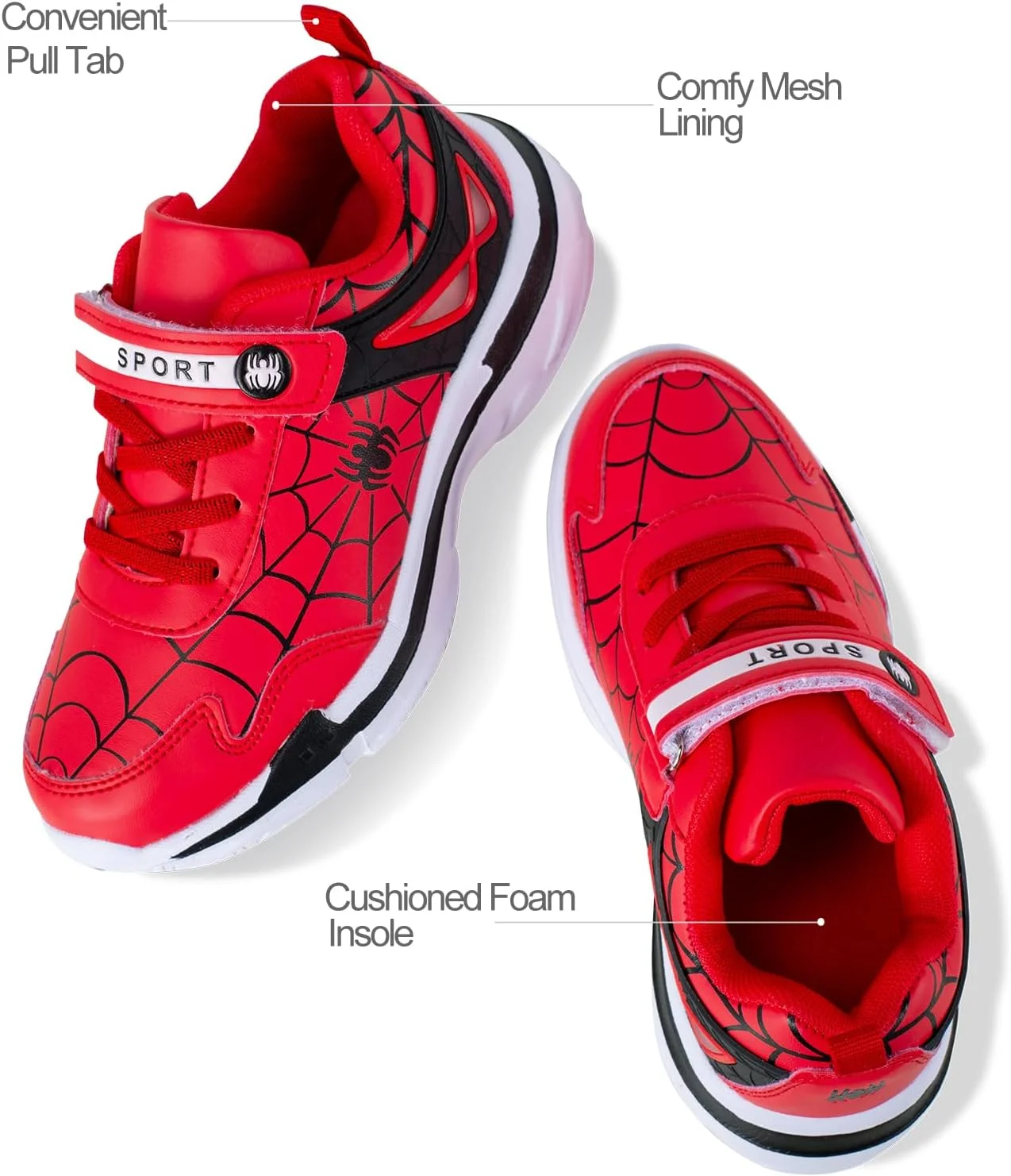 کفش ورزشی سبک وزن پسرانه/دخترانه Maibloln مناسب دویدن، تنیس، پیاده روی، تنفس پذیر، ضد لغزش و تمرینات ورزشی در فضای باز