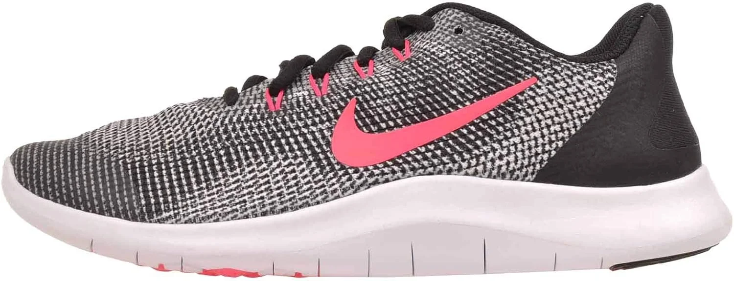 کفش های دویدن دخترانه نایک فلکس 2018 RN (GS) (سایز 4.5 بچه بزرگ M، مشکی/صورتی مسابقه ای/سفید)