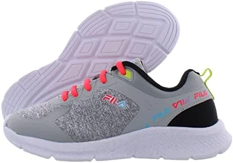 کفش دخترانه فیلا مدل Speedchaser 3 (مناسب کودکان کوچک/بزرگ), رنگ Heather High-rise/Bluefish/Diva Pink, سایز 3.5 کودک بزرگ
