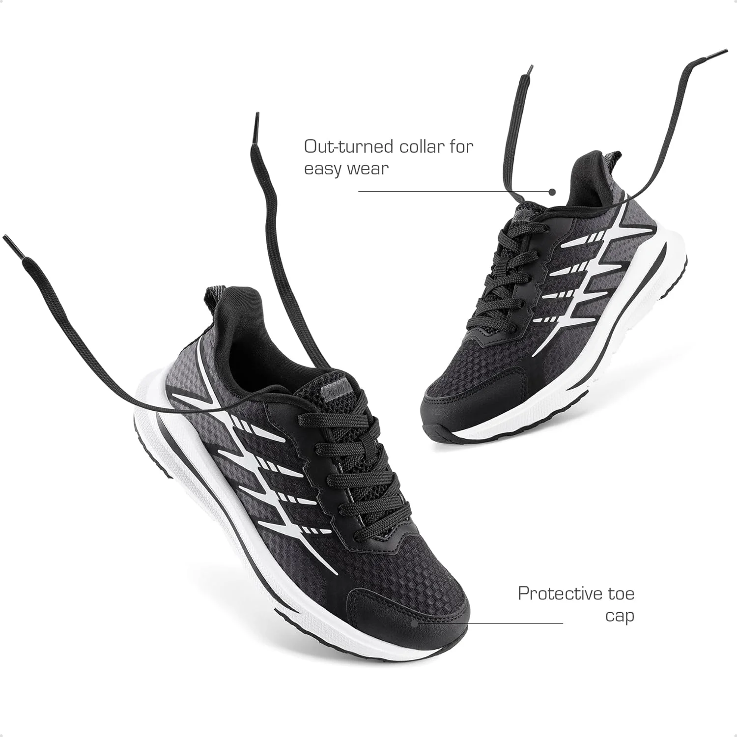 کفش ورزشی پسرانه و دخترانه DREAM PAIRS، کفش تنیس، دویدن، بند دار، پیاده روی، DuraPlay، سبک وزن، مناسب کودکان کوچک و بزرگ