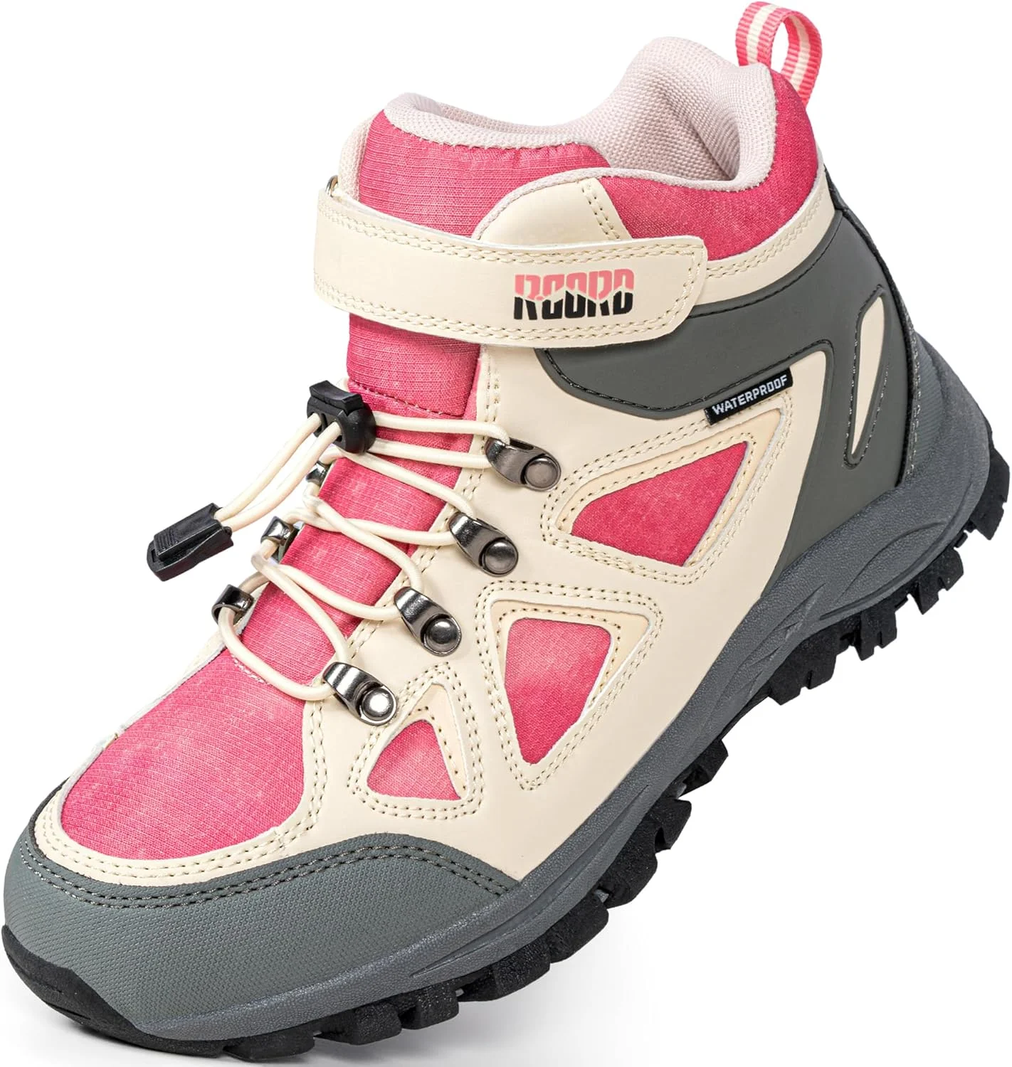 کفش کوهنوردی بچگانه R CORD، بند کشی، ضد آب، بادوام، زیره TPR با اصطکاک بالا، ضد لغزش، مناسب ورزش و فضای باز