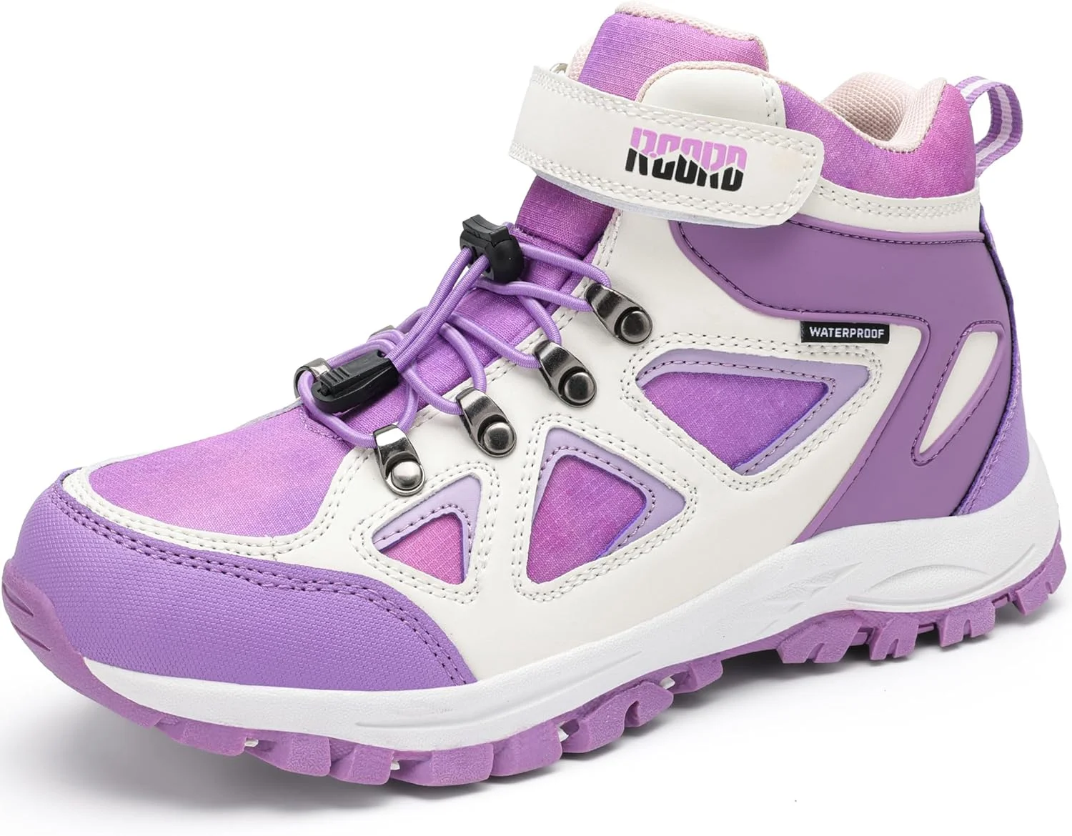 کفش کوهنوردی بچگانه آر کورد، ضد آب، دخترانه و پسرانه، زیره TPR بادوام، ضد لغزش، بند کشی، مناسب فضای باز