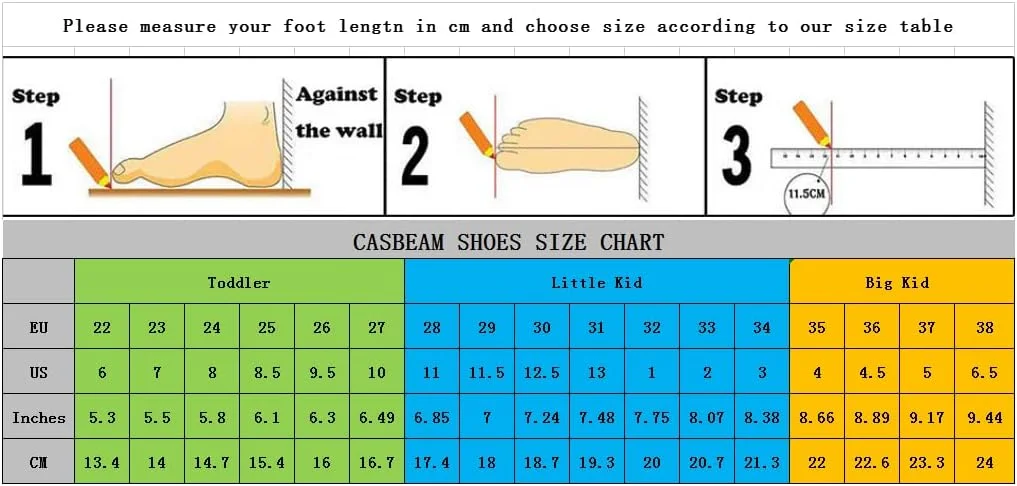 کفش‌های پسرانه Casbeam، کفش‌های تنیس و دویدن دخترانه، کفش‌های پیاده‌روی، کفش‌های کتانی مد روز بیرونی بچه‌گانه ضد لغزش (بچه بزرگ/کوچک/کودک نوپا)