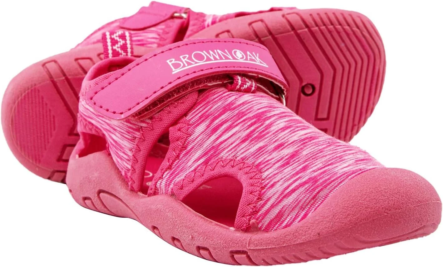 کفش آبی بچگانه بلوط قهوه ای، خشک شونده سریع، ضد لغزش، انگشت بسته، صندل ورزشی شنا (کودکان نوپا/کودکان کوچک)