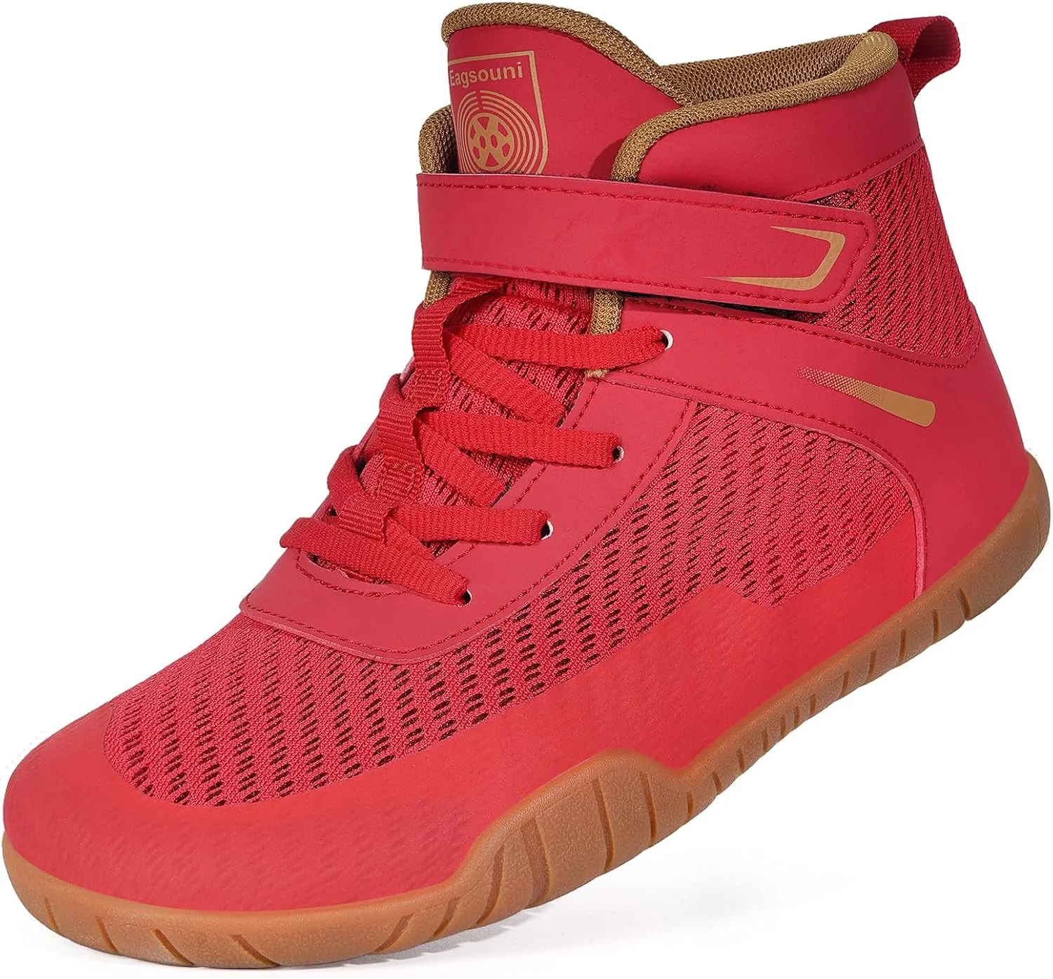 کفش کشتی بچه گانه پسرانه دخترانه کفش بوکس ساق دار کتانی زیره بدون شیب