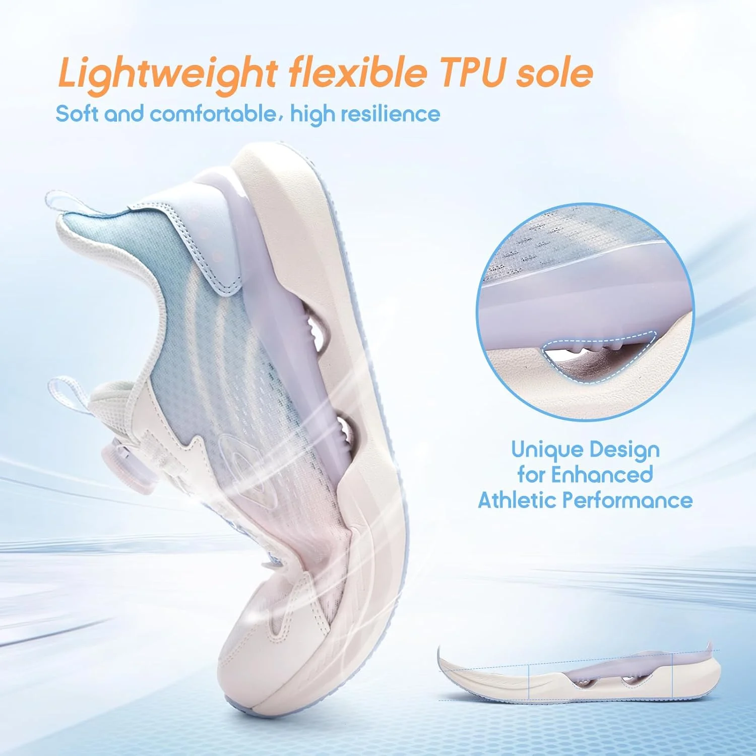 کفش‌های ورزشی بچگانه Balabala با قفل چرخشی، مناسب دختران و پسران، خنک، سبک، تنفس‌پذیر، مد روز و مناسب دویدن و تنیس