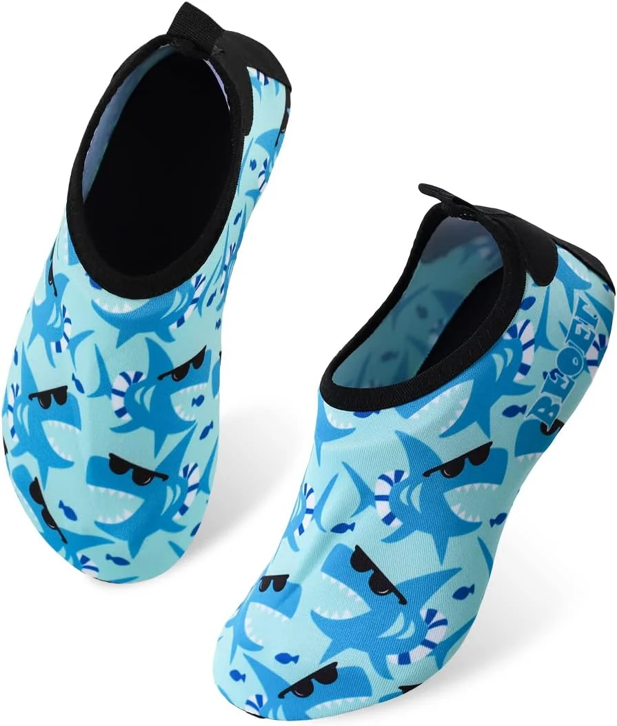 کفش‌های آبی بچه‌گانه BFOEL برای پسران و دختران نوپا، کفش‌های آبی بچه‌گانه، جوراب‌های شنا، خشک‌شونده سریع، ضد لغزش، کفش‌های ورزشی آبی ساحلی