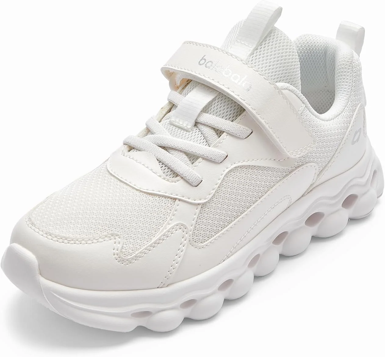 کفش ورزشی یونیسکس بچگانه Balabala، کفش دویدن و تنیس پسرانه دخترانه، سفید، سبک وزن، تنفسی، ورزشی