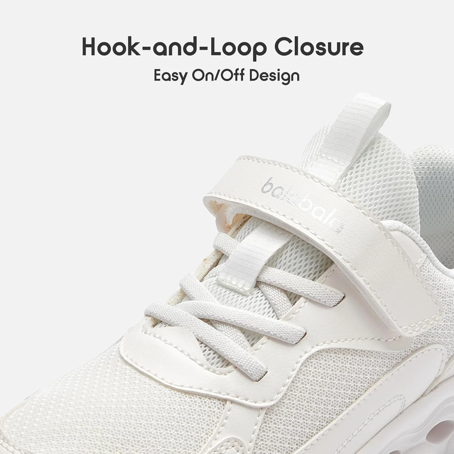 کفش ورزشی یونیسکس بچگانه Balabala، کفش دویدن و تنیس پسرانه دخترانه، سفید، سبک وزن، تنفسی، ورزشی