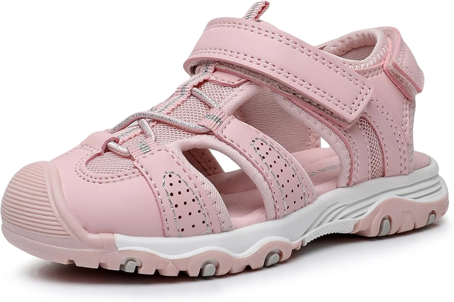 صندل های کودکانه آهانی پسرانه دخترانه - کفش های ساحلی تابستانی ورزشی آبی با پنجه بسته و بند چسبی