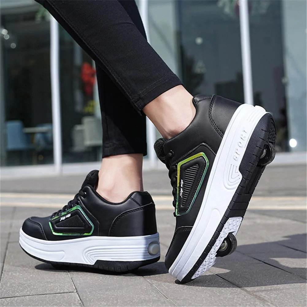 کفش های اسکیت غلتکی بچه گانه ZYANLING، کفش های ورزشی غلتکی برای پسران و دختران با 2 چرخ، کفش های کتانی جمع شونده کودکانه یونیسکس برای هدیه تولد و نمایش کودکان کفش های اسکیت غلتکی بچه گانه ZYANLING، کفش های ورزشی غلتکی برای پسران و دختران با 2 چرخ، کفش های کتانی جمع شونده کودکانه یونیسکس برای هدیه تولد و نمایش کودکان