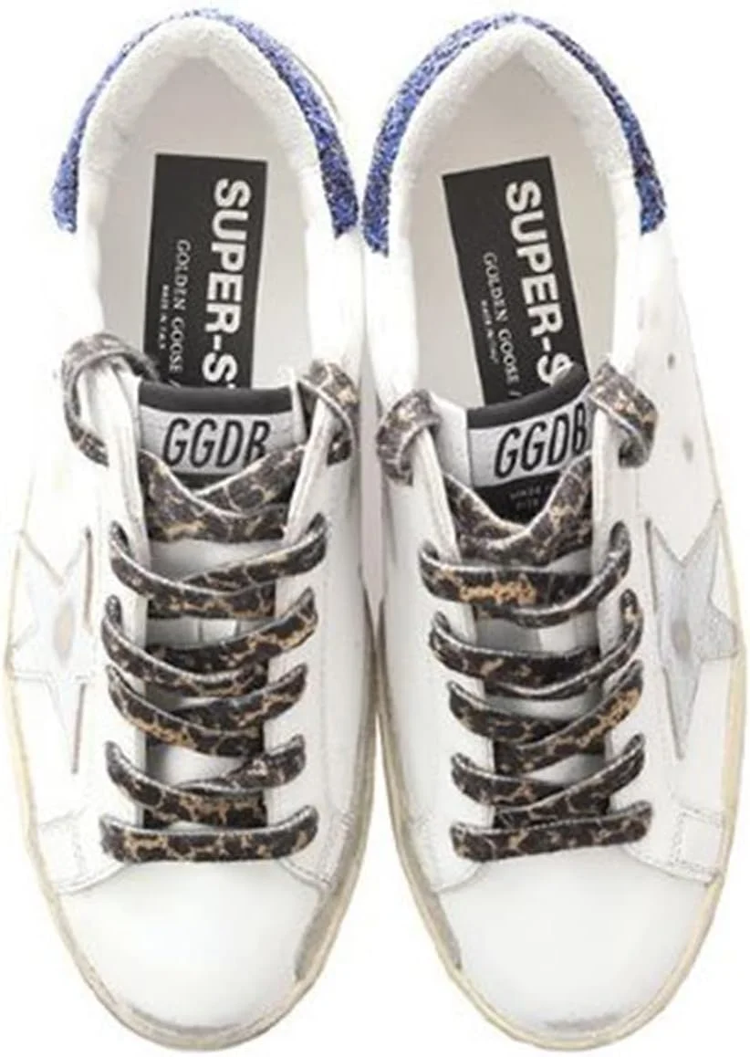کفش‌های کتانی دخترانه VONKIE مدل Golden Goose، کفش‌های ورزشی لاستیکی بنددار یکپارچهسازی با سیستمعامل، کفش‌های کتانی تخت بادوام و غیررسمی