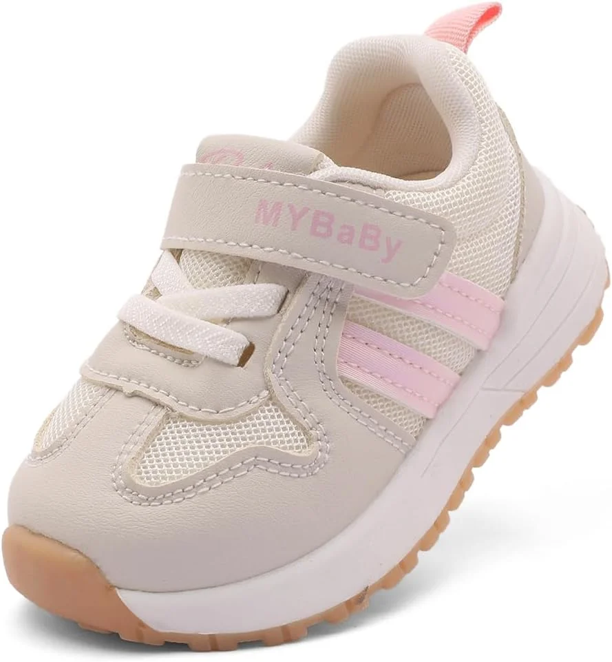 کفش نوزادی پسرانه دخترانه، کفش پیاده روی توری تنفسی سبک وزن برای اولین قدم ها، مناسب 9، 12، 18، 21، 24 ماهگی