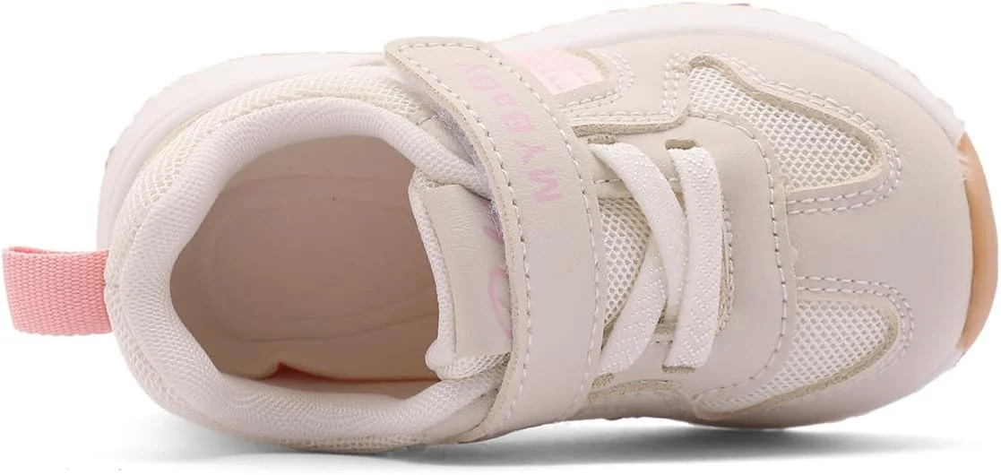 کفش نوزادی پسرانه دخترانه، کفش پیاده روی توری تنفسی سبک وزن برای اولین قدم ها، مناسب 9، 12، 18، 21، 24 ماهگی
