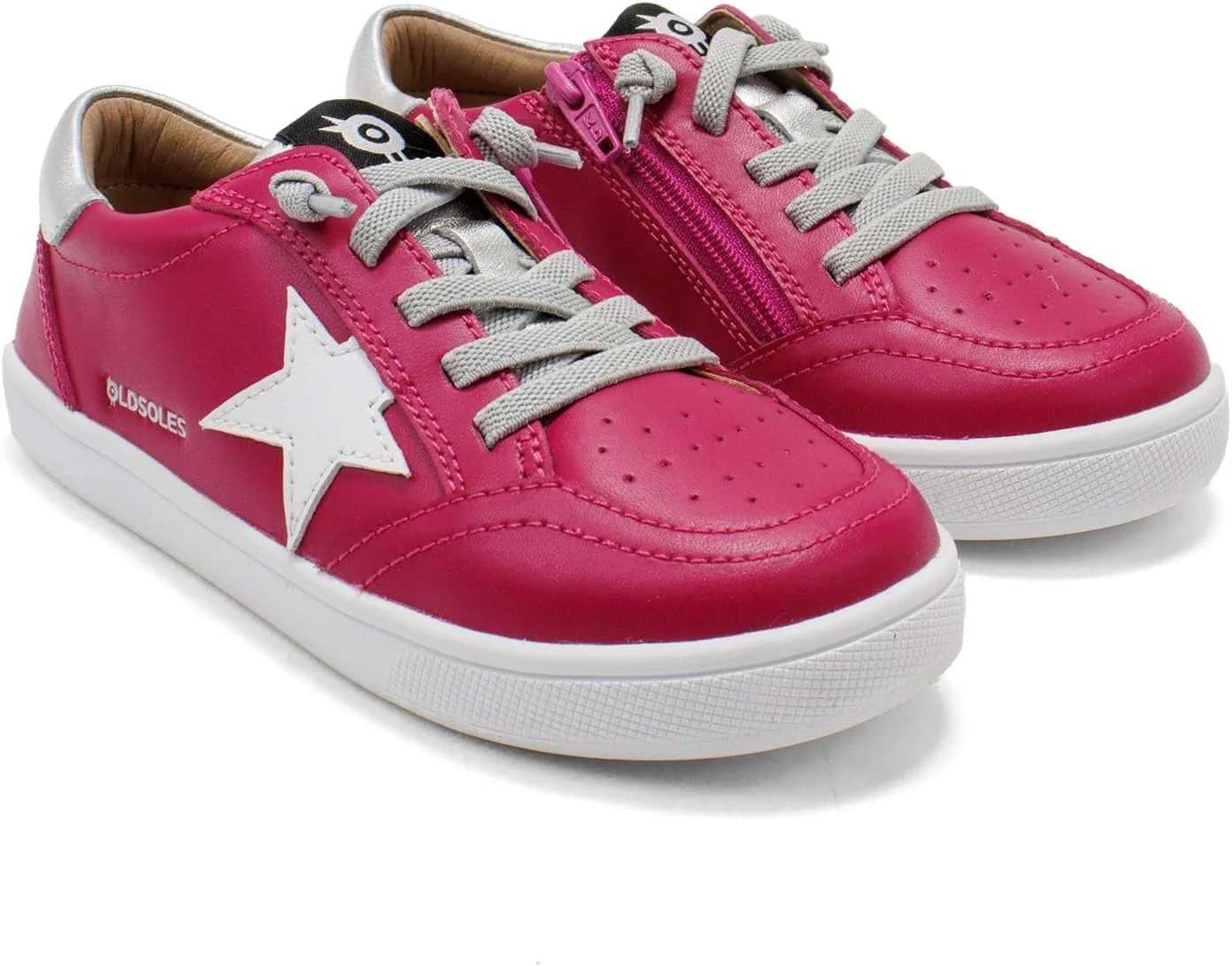 کفش کتانی دخترانه Old Soles مدل Platinum Runner Low Top، سرخابی برفی، سایز 31 EU (13.5 US) M US