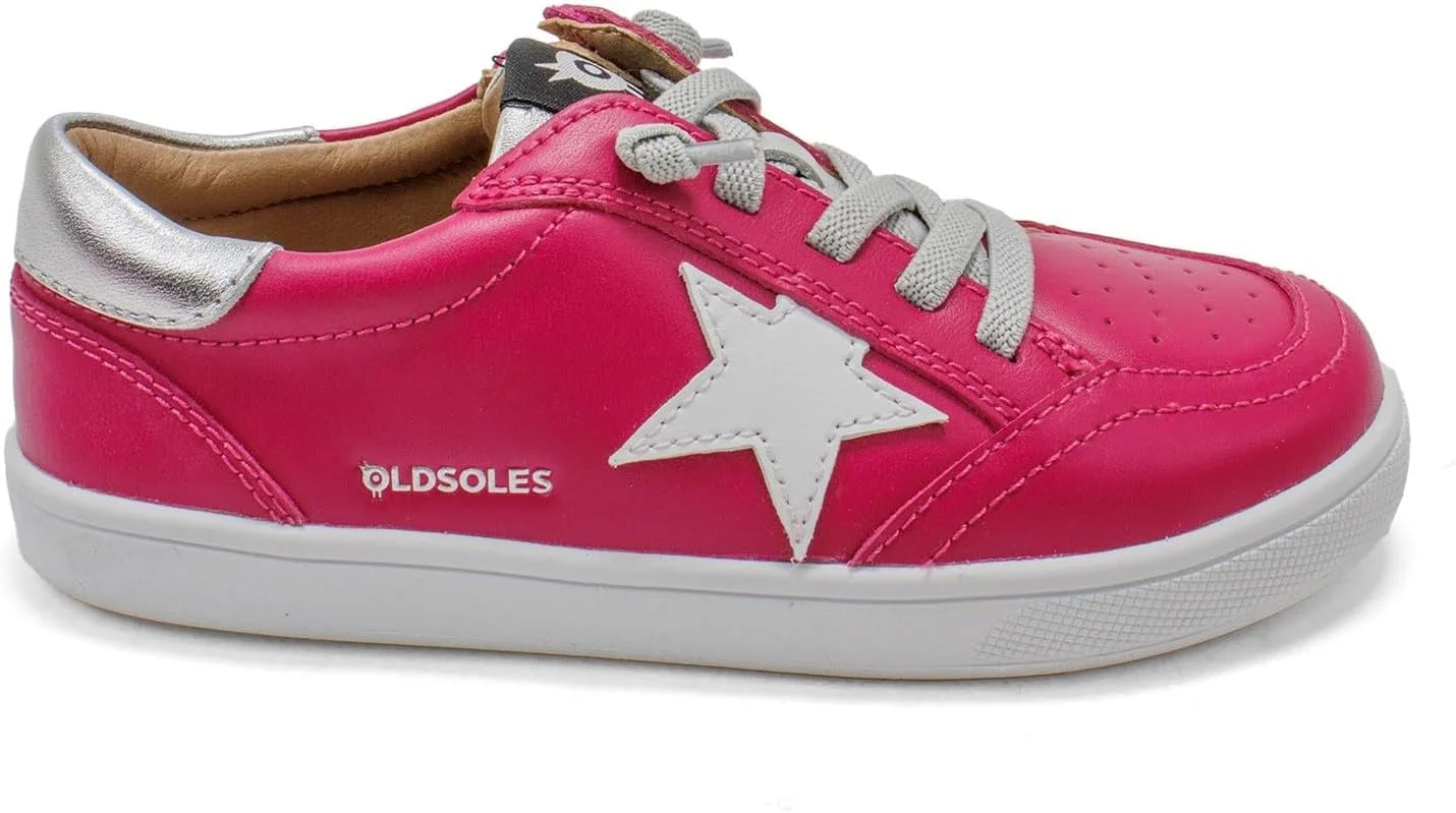 کفش کتانی دخترانه Old Soles مدل Platinum Runner Low Top، سرخابی برفی، سایز 31 EU (13.5 US) M US