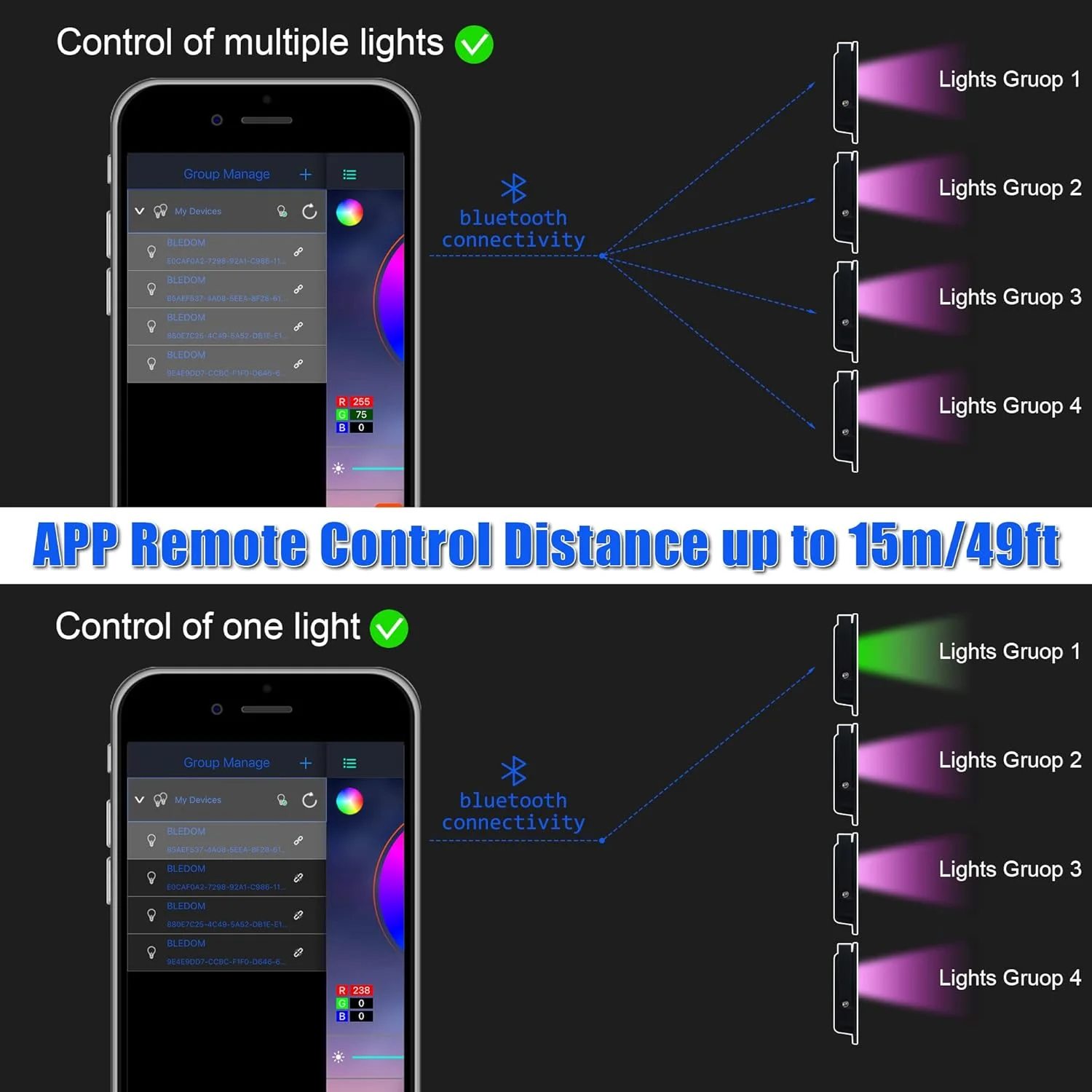 پروژکتور RGB 30 وات CREATESTAR، 16 میلیون رنگ، 28 حالت نورپردازی، قابل تنظیم، چراغ LED بیرونی با کنترل از راه دور و برنامه، ضد آب IP66 برای باغ، بار، مهمانی پروژکتور RGB 30 وات CREATESTAR، 16 میلیون رنگ، 28 حالت نورپردازی، قابل تنظیم، چراغ LED بیرونی با کنترل از راه دور و برنامه، ضد آب IP66 برای باغ، بار، مهمانی