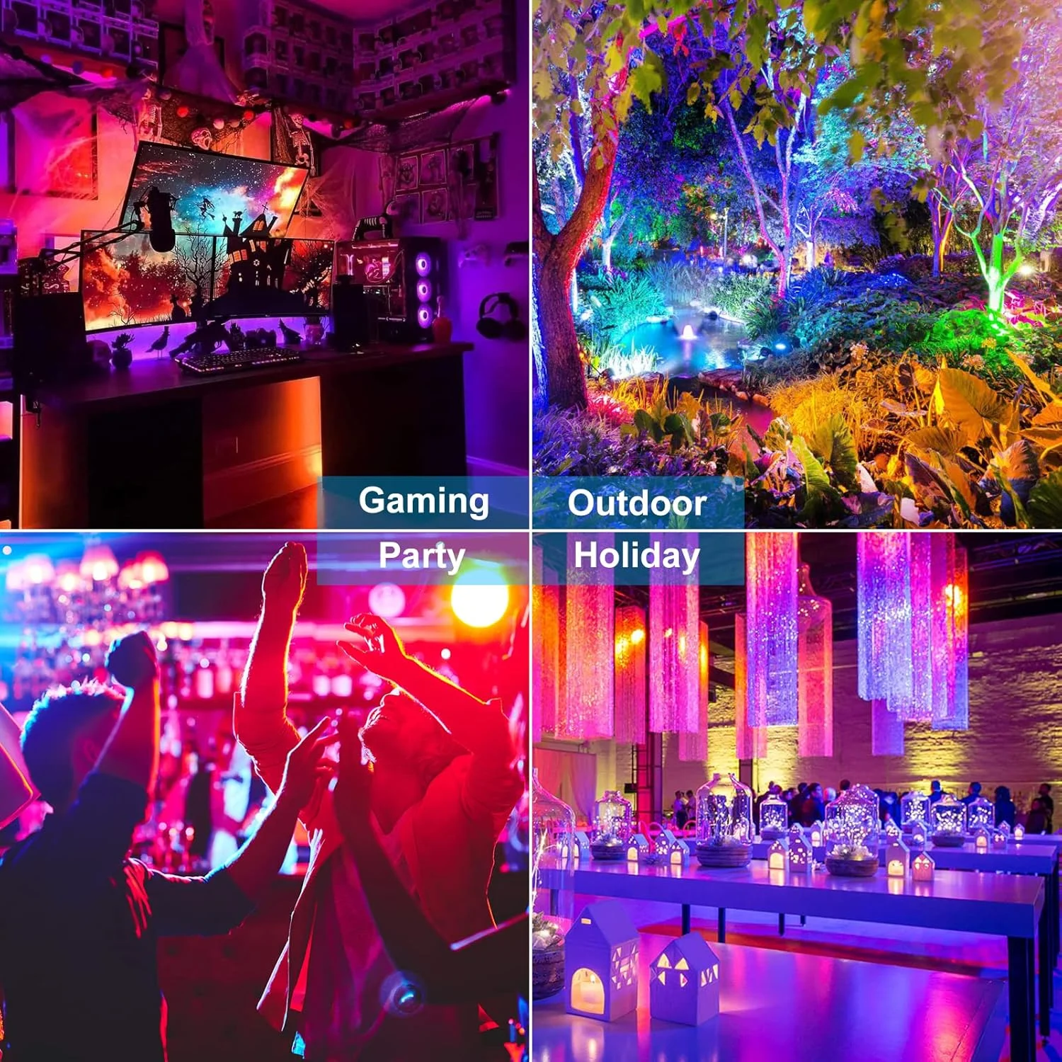 پروژکتور RGB 30 وات CREATESTAR، 16 میلیون رنگ، 28 حالت نورپردازی، قابل تنظیم، چراغ LED بیرونی با کنترل از راه دور و برنامه، ضد آب IP66 برای باغ، بار، مهمانی پروژکتور RGB 30 وات CREATESTAR، 16 میلیون رنگ، 28 حالت نورپردازی، قابل تنظیم، چراغ LED بیرونی با کنترل از راه دور و برنامه، ضد آب IP66 برای باغ، بار، مهمانی