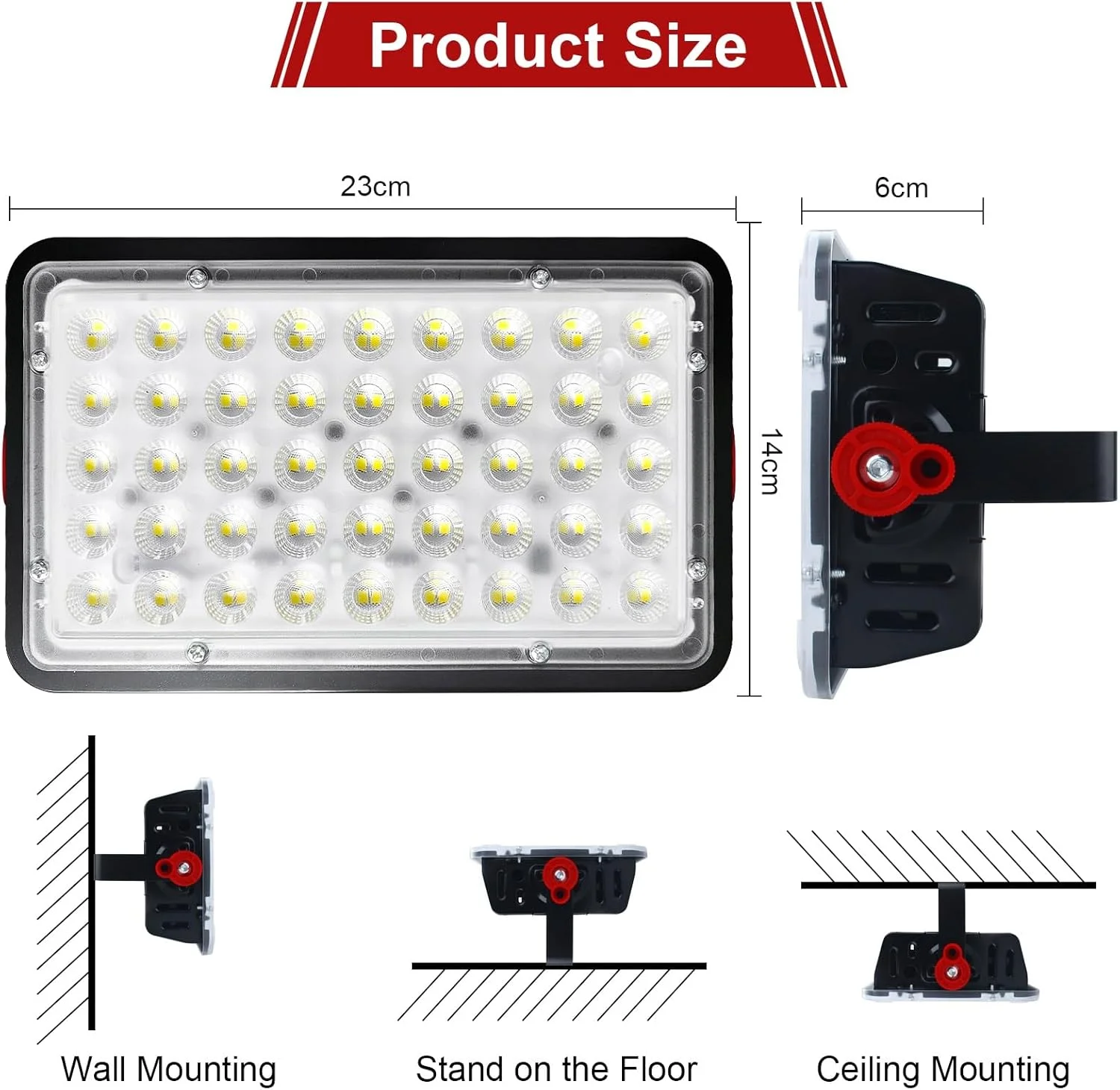 چراغ های LED نقطه ای فضای باز CREATESTAR 100W، 2 عدد 10000LM IP66 ضد آب، چراغ سیل LED فضای باز، نورافکن 6500K سفید سرد برای انبار گاراژ باغ پاسیو چراغ های LED نقطه ای فضای باز CREATESTAR 100W، 2 عدد 10000LM IP66 ضد آب، چراغ سیل LED فضای باز، نورافکن 6500K سفید سرد برای انبار گاراژ باغ پاسیو