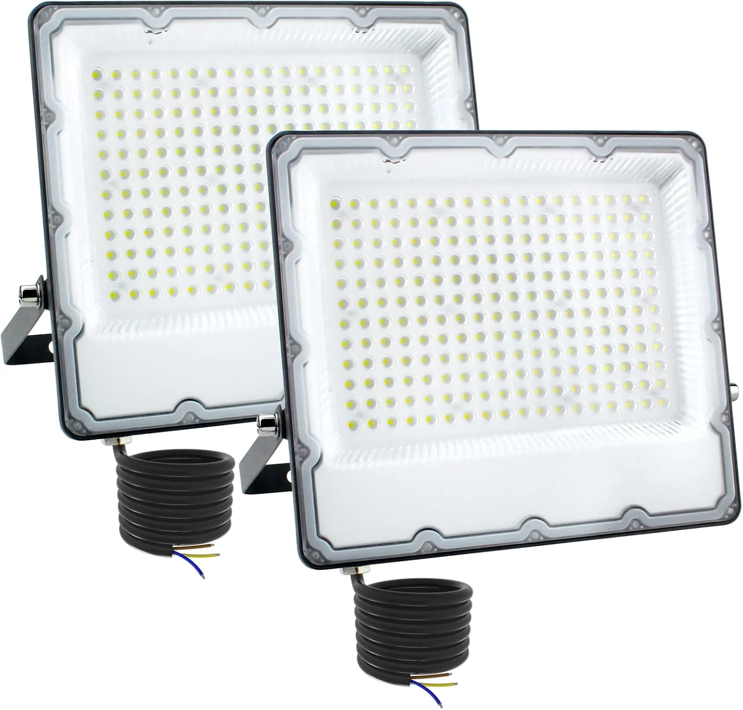 چراغ پروژکتور LED 200 وات CREATESTAR، 20000 لومن فوق العاده روشن، چراغ های امنیتی ضد آب IP66، نور سفید 6500K برای حیاط، باغ، زمین بسکتبال، گاراژ (2 عدد)