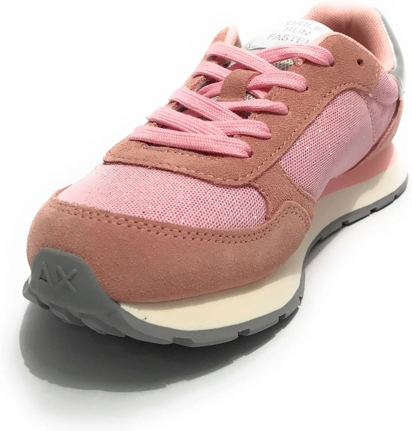 کفش دخترانه Sun68 مدل Ally Glitter Textile Teen Suede/Nylon صورتی کد ZS23SU16 Z33403T سایز 35