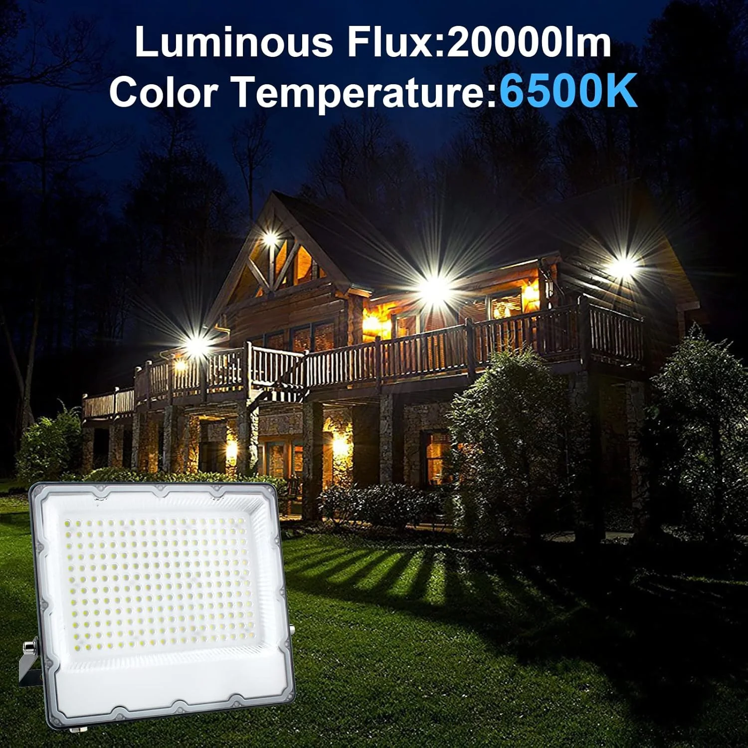 چراغ پروژکتور LED 200 وات CREATESTAR، 20000 لومن فوق العاده روشن، چراغ های امنیتی ضد آب IP66، نور سفید 6500K برای حیاط، باغ، زمین بسکتبال، گاراژ (2 عدد) چراغ پروژکتور LED 200 وات CREATESTAR، 20000 لومن فوق العاده روشن، چراغ های امنیتی ضد آب IP66، نور سفید 6500K برای حیاط، باغ، زمین بسکتبال، گاراژ (2 عدد)