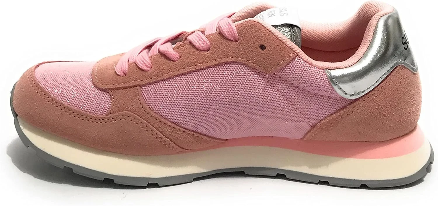 کفش دخترانه Sun68 مدل Ally Glitter Textile Teen Suede/Nylon صورتی کد ZS23SU16 Z33403T سایز 35