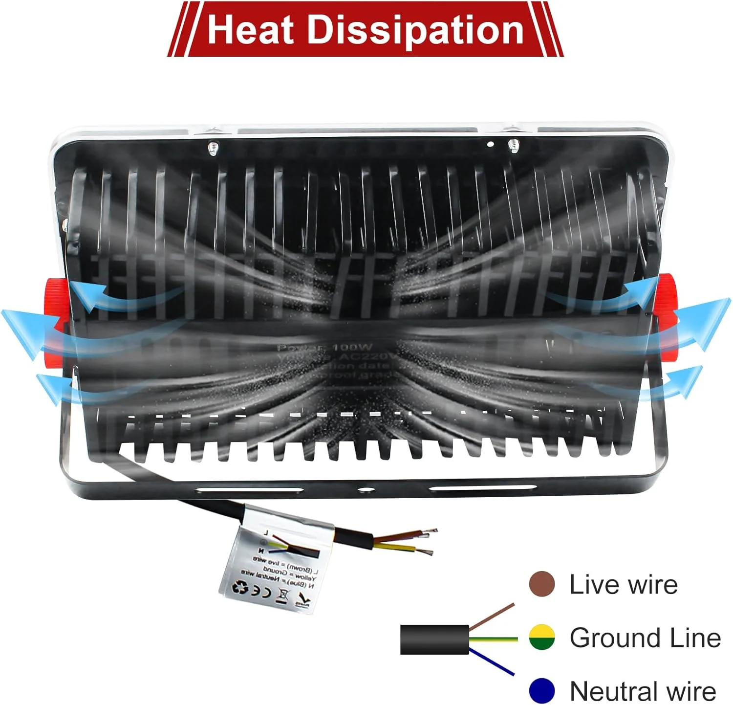 چراغ های LED نقطه ای فضای باز CREATESTAR 100W، 2 عدد 10000LM IP66 ضد آب، چراغ سیل LED فضای باز، نورافکن 6500K سفید سرد برای انبار گاراژ باغ پاسیو چراغ های LED نقطه ای فضای باز CREATESTAR 100W، 2 عدد 10000LM IP66 ضد آب، چراغ سیل LED فضای باز، نورافکن 6500K سفید سرد برای انبار گاراژ باغ پاسیو