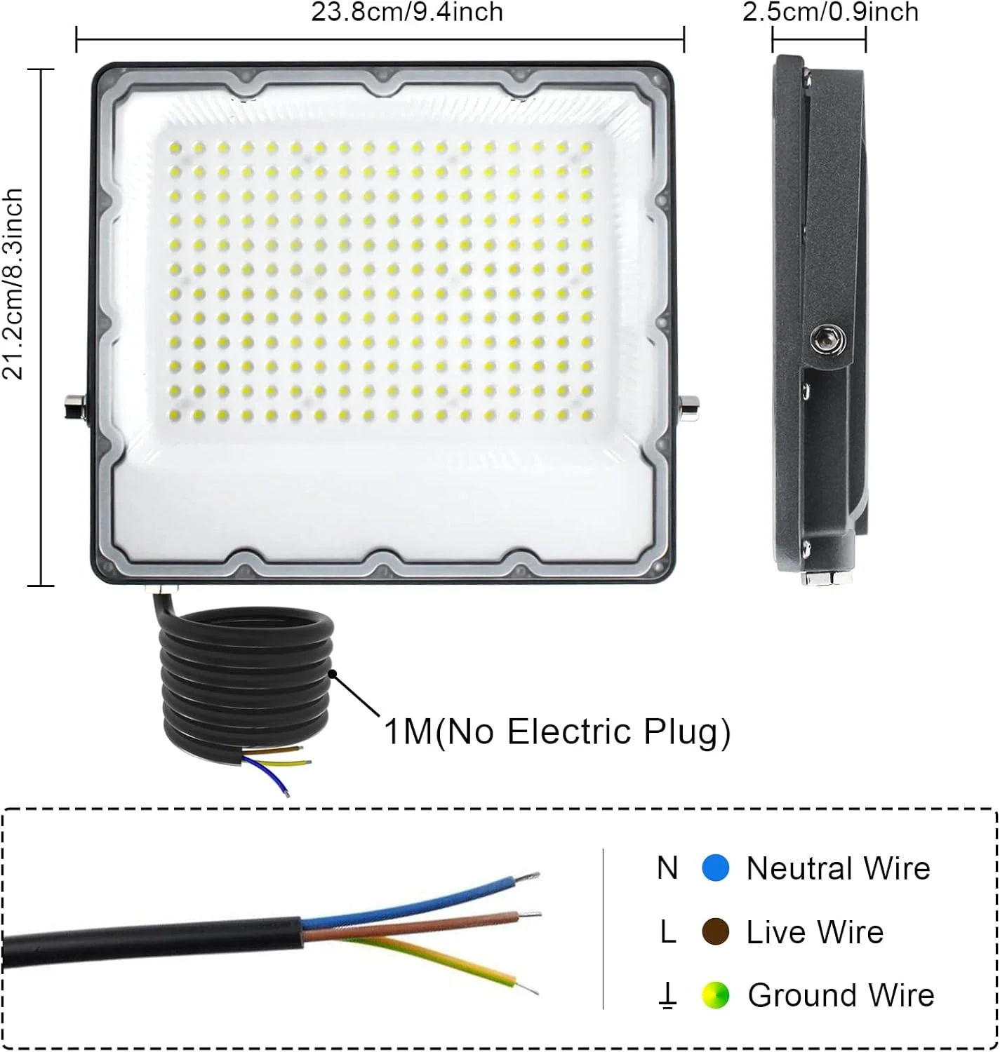 چراغ پروژکتور LED 200 وات CREATESTAR، 20000 لومن فوق العاده روشن، چراغ های امنیتی ضد آب IP66، نور سفید 6500K برای حیاط، باغ، زمین بسکتبال، گاراژ (2 عدد) چراغ پروژکتور LED 200 وات CREATESTAR، 20000 لومن فوق العاده روشن، چراغ های امنیتی ضد آب IP66، نور سفید 6500K برای حیاط، باغ، زمین بسکتبال، گاراژ (2 عدد)