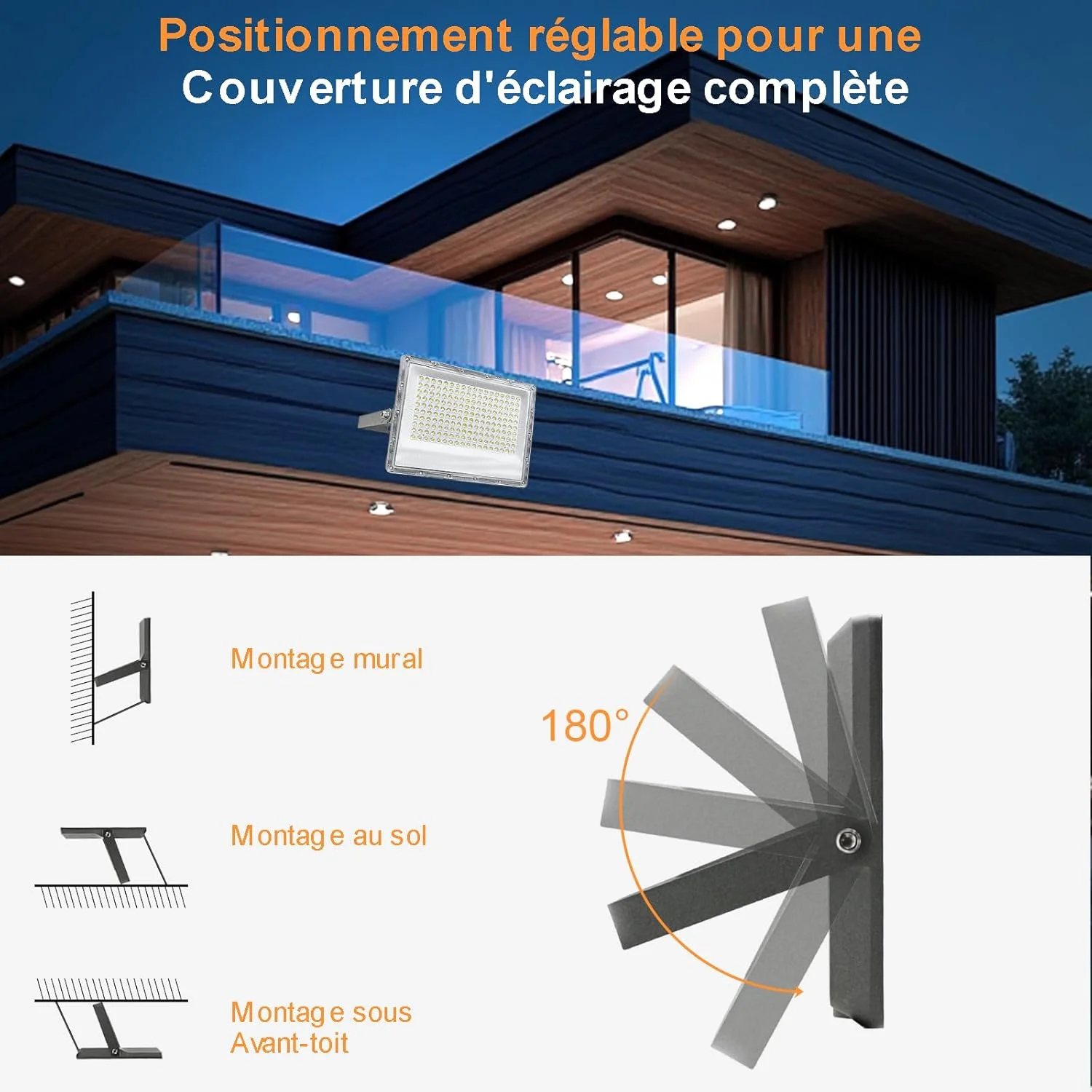 CREATESTAR 2 عدد چراغ LED پروژکتوری بیرونی 50 وات، 6500 کلوین نور سفید سرد، 4916LM فوق العاده روشن، IP66 ضد آب، 72 LED، نورافکن بیرونی برای باغ، حیاط، گاراژ، راهرو و روشنایی امنیتی CREATESTAR 2 عدد چراغ LED پروژکتوری بیرونی 50 وات، 6500 کلوین نور سفید سرد، 4916LM فوق العاده روشن، IP66 ضد آب، 72 LED، نورافکن بیرونی برای باغ، حیاط، گاراژ، راهرو و روشنایی امنیتی