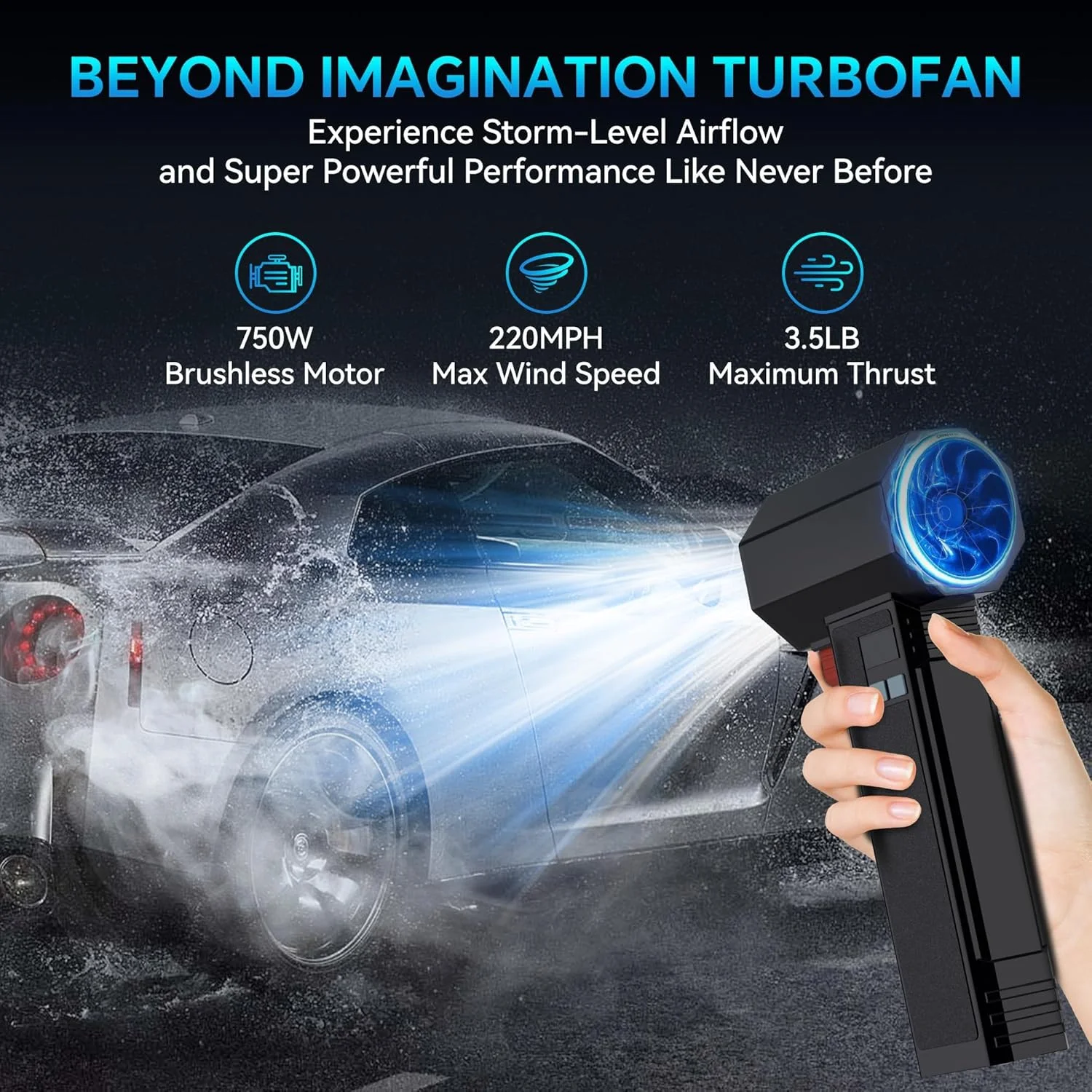 فن توربو دمنده هوای خشک کن خودرو سایز بزرگ، فن دمنده هوای برگی برقی بی سیم فوق العاده 64 میلی متری قابل حمل با نور و نمایشگر LED، 4000 میلی آمپر ساعت، حداکثر رانش 3.5 پوند برای تمیز کردن پاسیو، مراقبت از چمن و خشک کردن خودرو فن توربو دمنده هوای خشک کن خودرو سایز بزرگ، فن دمنده هوای برگی برقی بی سیم فوق العاده 64 میلی متری قابل حمل با نور و نمایشگر LED، 4000 میلی آمپر ساعت، حداکثر رانش 3.5 پوند برای تمیز کردن پاسیو، مراقبت از چمن و خشک کردن خودرو