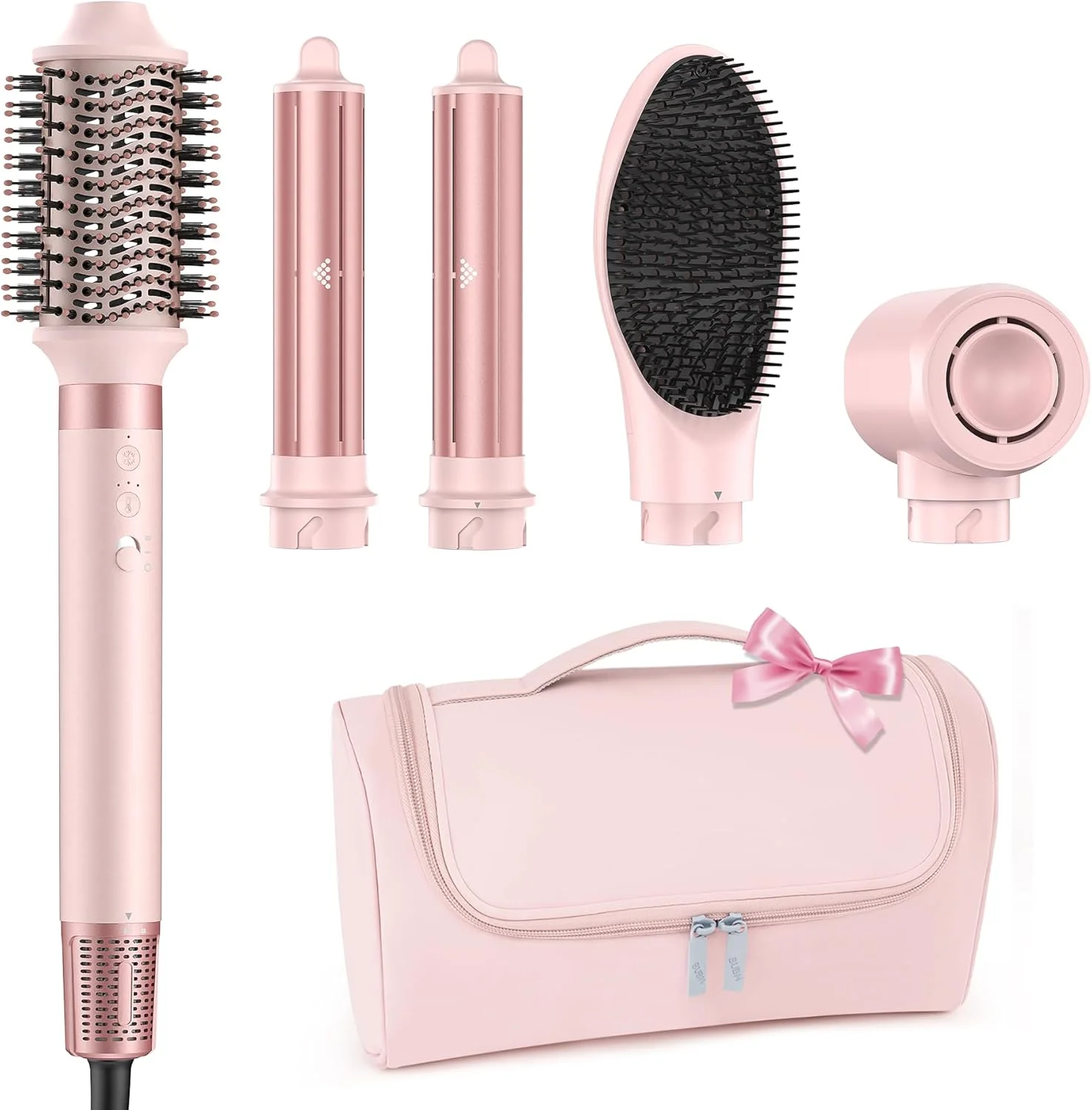 ست حالت دهنده مو 5 در 1 MESCOMB با سشوار یونی پرسرعت برای خشک کردن سریع، بدون آسیب حرارتی، حالت دهنده چندگانه مو با اتو فر کننده خودکار، برس صاف کننده مو و برس حجم دهنده به همراه کیف مسافرتی ست حالت دهنده مو 5 در 1 MESCOMB با سشوار یونی پرسرعت برای خشک کردن سریع، بدون آسیب حرارتی، حالت دهنده چندگانه مو با اتو فر کننده خودکار، برس صاف کننده مو و برس حجم دهنده به همراه کیف مسافرتی