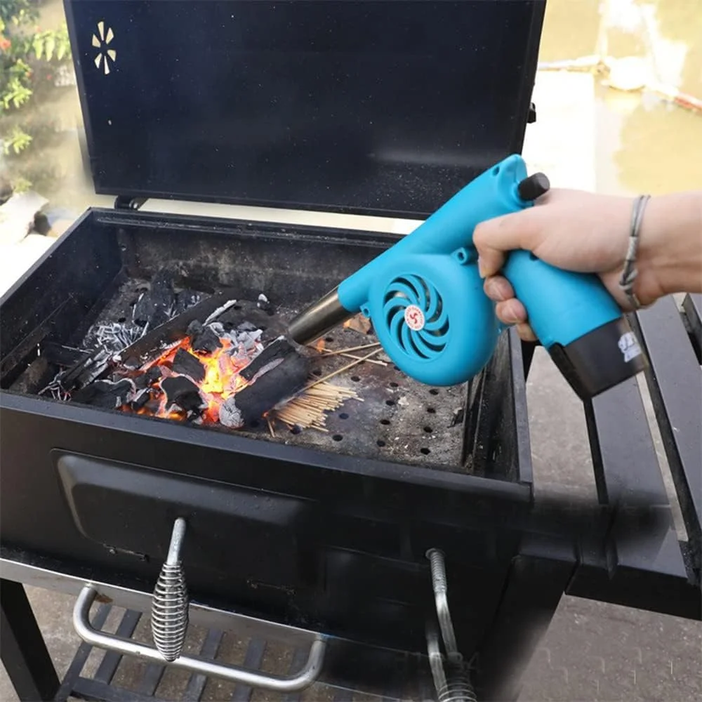 دمنده هوای برقی بی سیم Lxacade با باتری قابل شارژ و کنترل سرعت، ابزار آتش زنه در فضای باز برای BBQ، کمپینگ، پیک نیک دمنده هوای برقی بی سیم Lxacade با باتری قابل شارژ و کنترل سرعت، ابزار آتش زنه در فضای باز برای BBQ، کمپینگ، پیک نیک