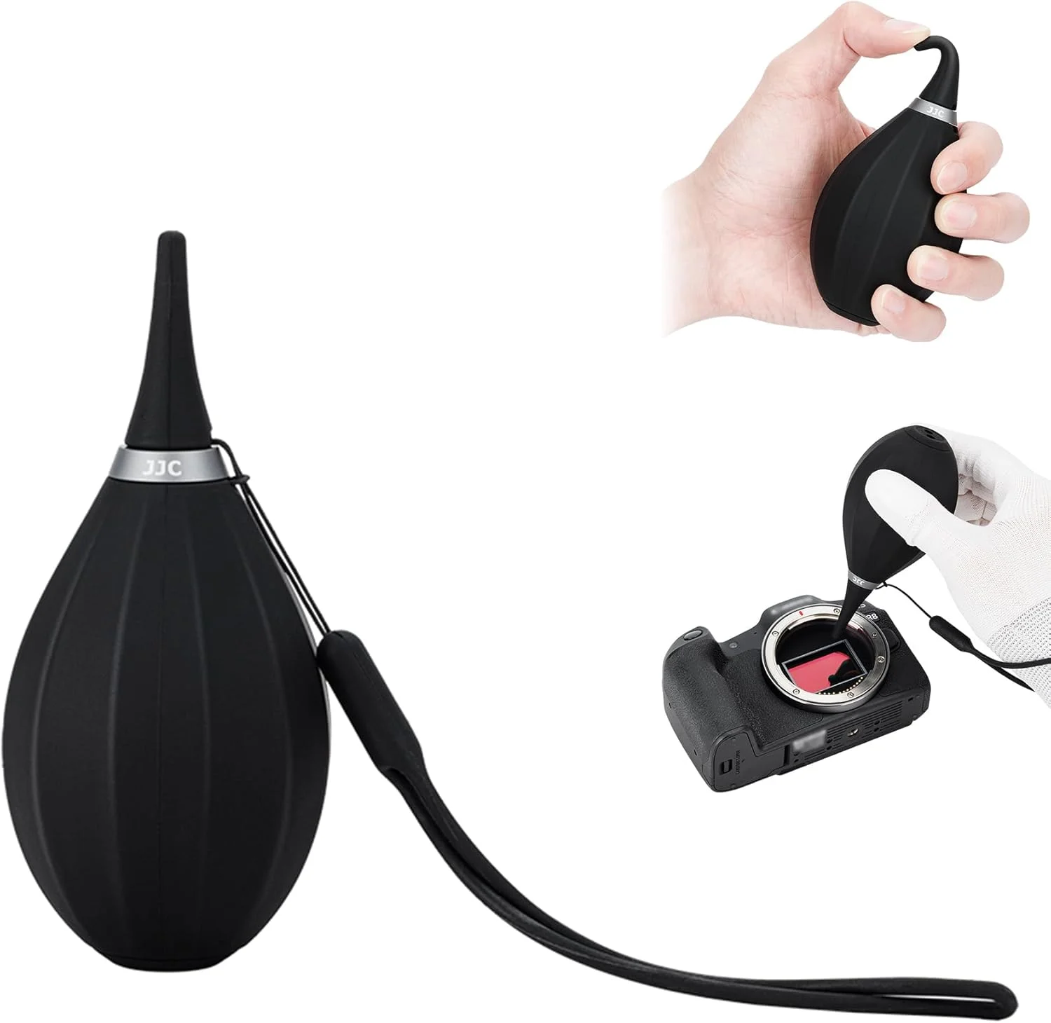 دمنده هوا سیلیکونی نرم JJC با بند گردنی، پمپ دمنده هوا برای تمیز کردن گرد و غبار سنسور دوربین DSLR، لنزها، فیلترها، مانیتورها، صفحه نمایش LCD، کیبوردها، تلویزیون ها و عینک ها دمنده هوا سیلیکونی نرم JJC با بند گردنی، پمپ دمنده هوا برای تمیز کردن گرد و غبار سنسور دوربین DSLR، لنزها، فیلترها، مانیتورها، صفحه نمایش LCD، کیبوردها، تلویزیون ها و عینک ها