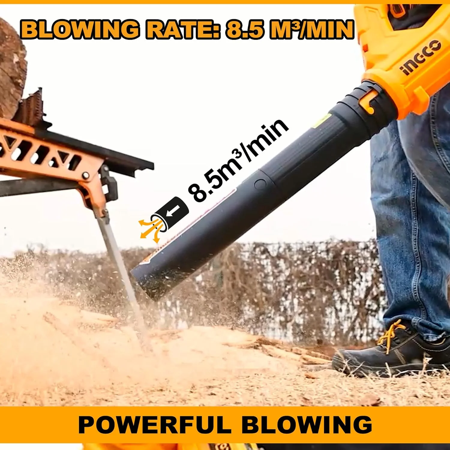 دمنده شارژی اینکو، 15000 دور در دقیقه، 8.5 متر مکعب در دقیقه، به همراه باتری و شارژر، برای مراقبت از چمن، تمیز کردن خودرو، گردگیری و نظافت منزل دمنده شارژی اینکو، 15000 دور در دقیقه، 8.5 متر مکعب در دقیقه، به همراه باتری و شارژر، برای مراقبت از چمن، تمیز کردن خودرو، گردگیری و نظافت منزل