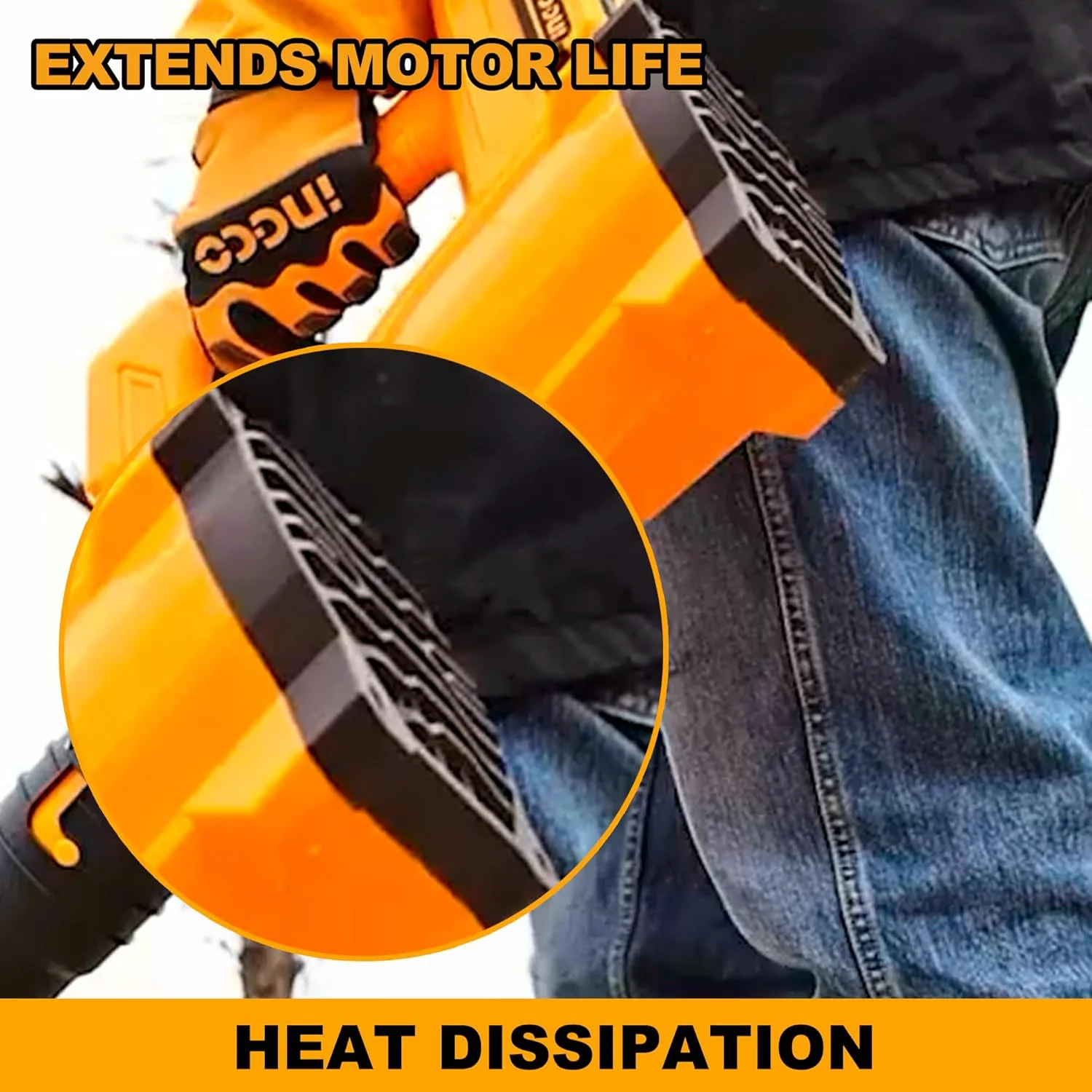 دمنده شارژی اینکو، 15000 دور در دقیقه، 8.5 متر مکعب در دقیقه، به همراه باتری و شارژر، برای مراقبت از چمن، تمیز کردن خودرو، گردگیری و نظافت منزل دمنده شارژی اینکو، 15000 دور در دقیقه، 8.5 متر مکعب در دقیقه، به همراه باتری و شارژر، برای مراقبت از چمن، تمیز کردن خودرو، گردگیری و نظافت منزل