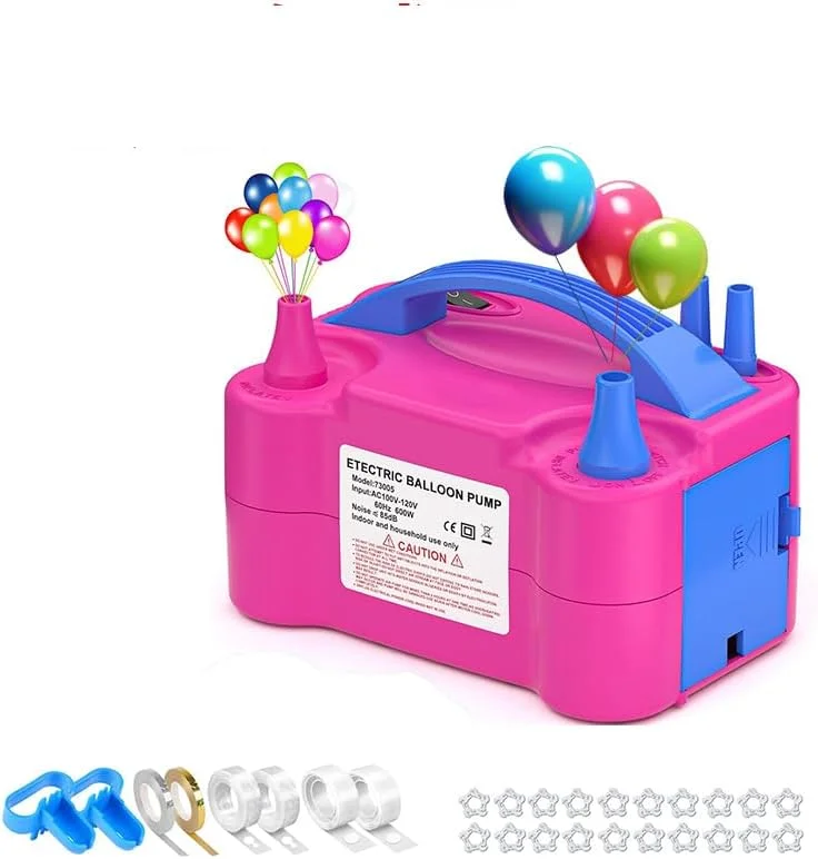 پمپ بادکنک JOZUTTOW، پمپ بادکنک برقی، دمنده برقی قابل حمل با دو نازل برای تزئینات مهمانی، سریعتر و صرفه جویی در زمان پمپ بادکنک JOZUTTOW، پمپ بادکنک برقی، دمنده برقی قابل حمل با دو نازل برای تزئینات مهمانی، سریعتر و صرفه جویی در زمان