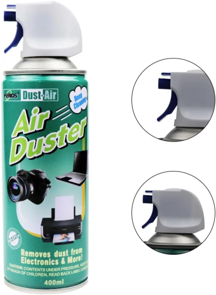اسپری هوای فشرده Herios برای تمیز کردن صفحه نمایش، گردگیری، اسپری هوا برای کامپیوتر، لپ تاپ، کیبورد و غیره، 400 میلی لیتر، فناوری پیشرفته تمیز کردن اسپری هوای فشرده Herios برای تمیز کردن صفحه نمایش، گردگیری، اسپری هوا برای کامپیوتر، لپ تاپ، کیبورد و غیره، 400 میلی لیتر، فناوری پیشرفته تمیز کردن