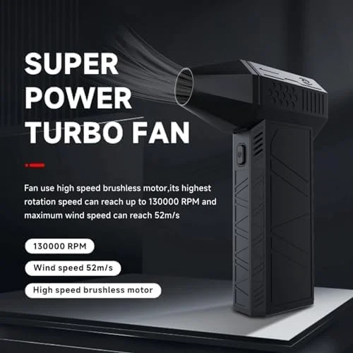 دمنده هوای سوپر Gernie، دمنده جت توربو با سرعت 130000 دور در دقیقه، دمنده خشک جت با سرعت قابل تنظیم، گردگیر هوای مینی دستی قابل حمل برای خودرو، نظافت، کمپینگ، فضای باز دمنده هوای سوپر Gernie، دمنده جت توربو با سرعت 130000 دور در دقیقه، دمنده خشک جت با سرعت قابل تنظیم، گردگیر هوای مینی دستی قابل حمل برای خودرو، نظافت، کمپینگ، فضای باز