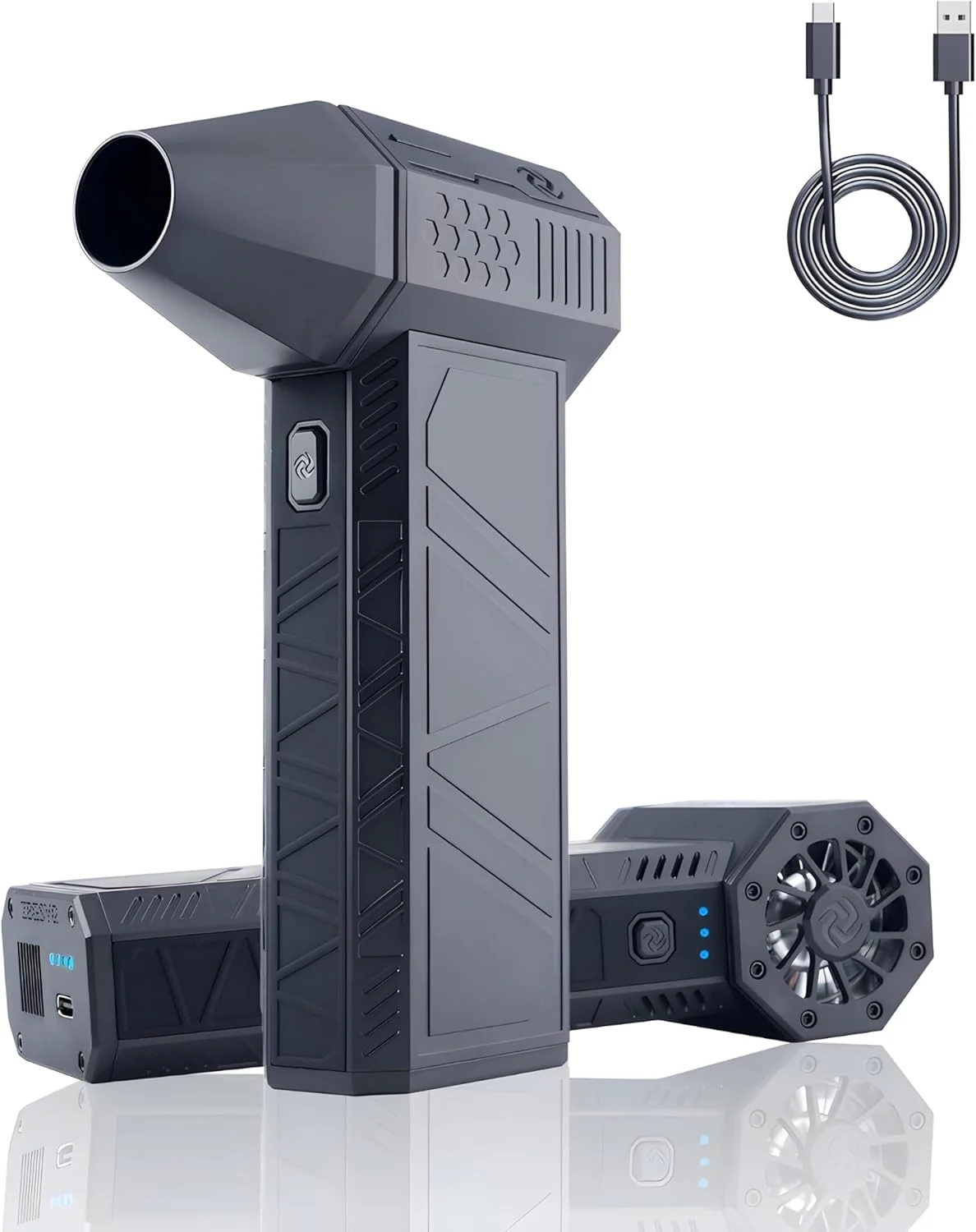 دمنده و مکنده توربو فوق العاده قدرتمند Dangfly بی سیم | موتور براشلس نسل سوم دستی 130000 دور در دقیقه | 3 سرعت | قابل شارژ 3000mAh | چند منظوره برای خودرو | خانه | چراغ LED (JET-536 دمنده و مکنده توربو فوق العاده قدرتمند Dangfly بی سیم | موتور براشلس نسل سوم دستی 130000 دور در دقیقه | 3 سرعت | قابل شارژ 3000mAh | چند منظوره برای خودرو | خانه | چراغ LED (JET-536